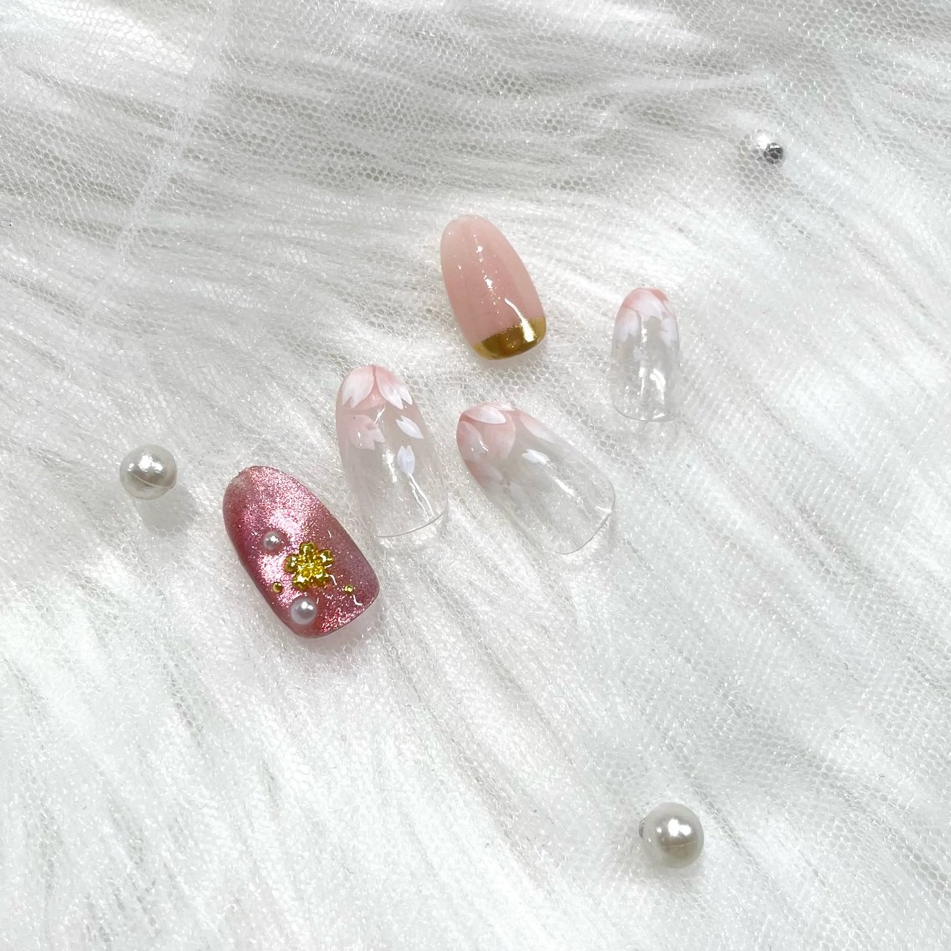 ネイル 桜ネイル Feliz Saitoのマツエク・マツパデザイン