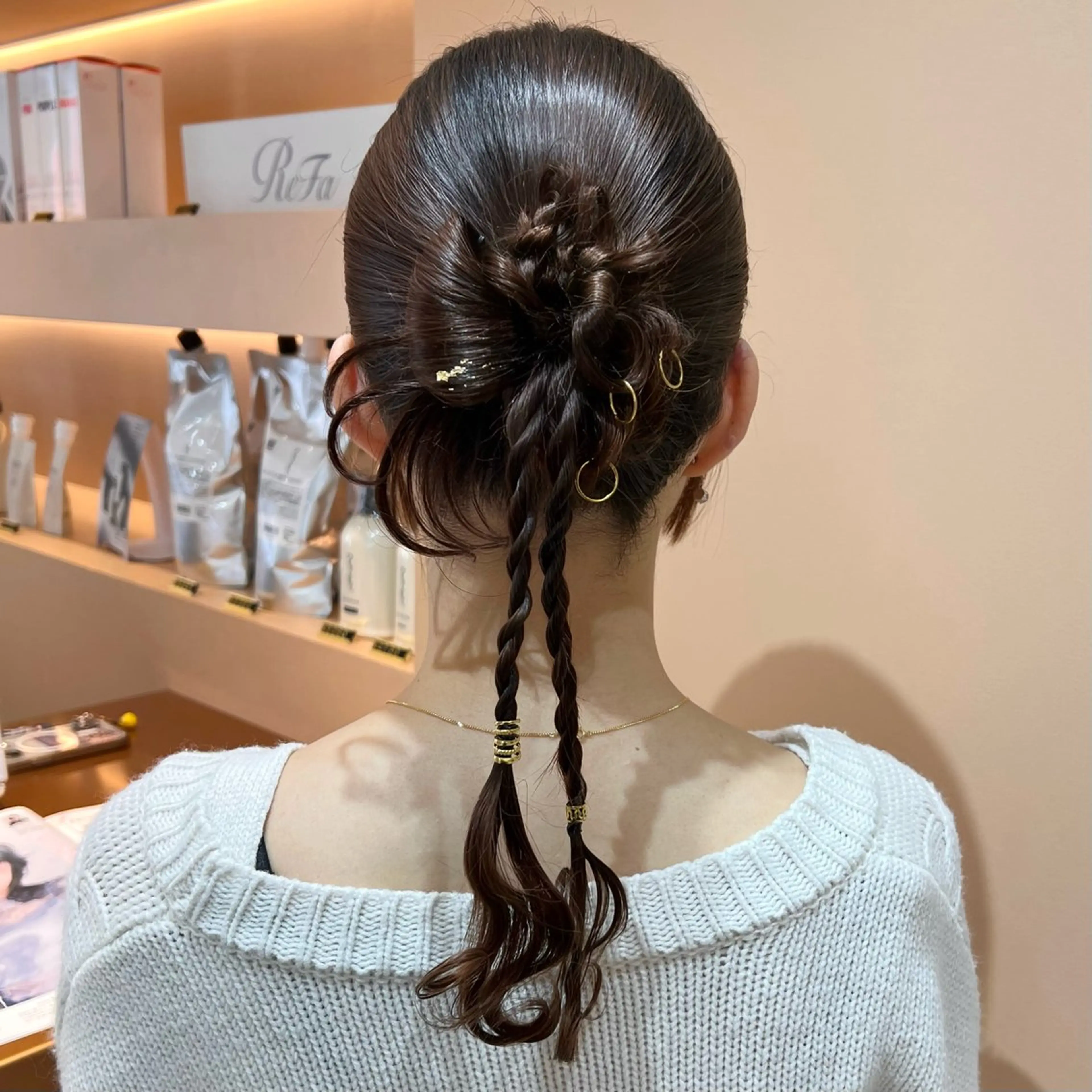 セミロング ヘアアレンジ ヘアセット ✨カチモリ✨レイヤー 韓国ヘア🇰🇷ゆいのヘアスタイル