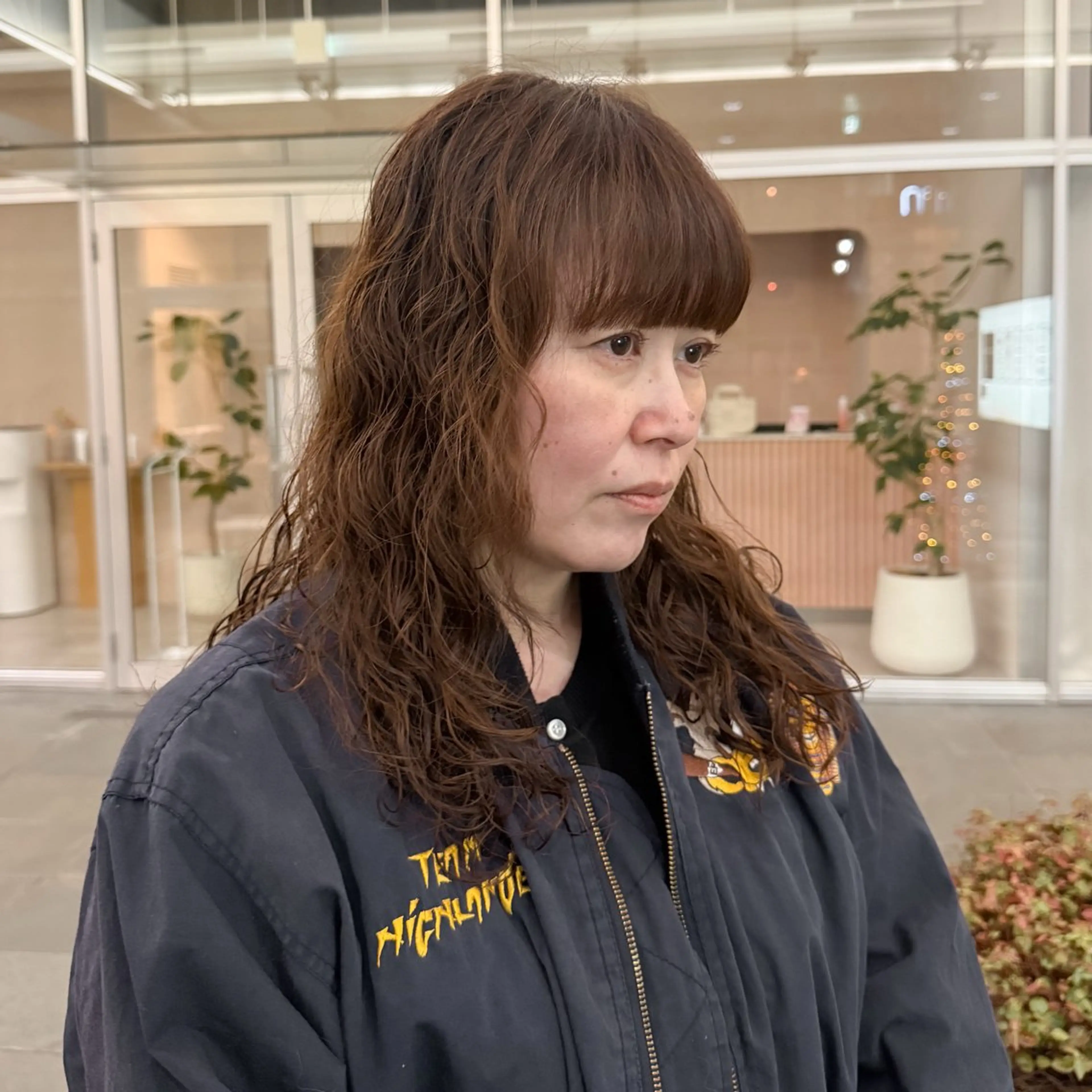 セミロング パーマ 水谷 星羅のヘアスタイル