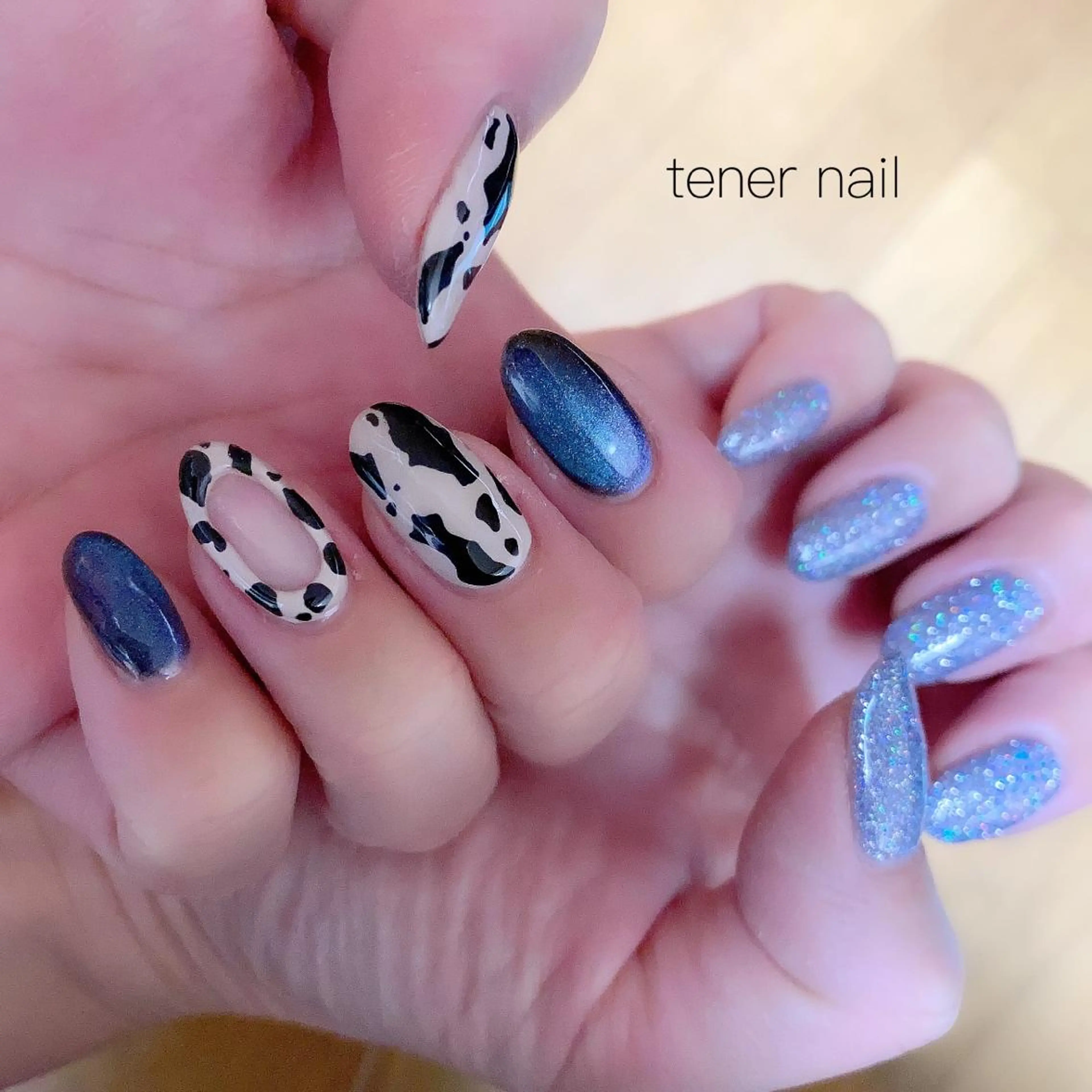 ネイル フラッシュネイル ラメ(グリッター) マグネットネイル テネルネイル tener nailのネイルデザイン