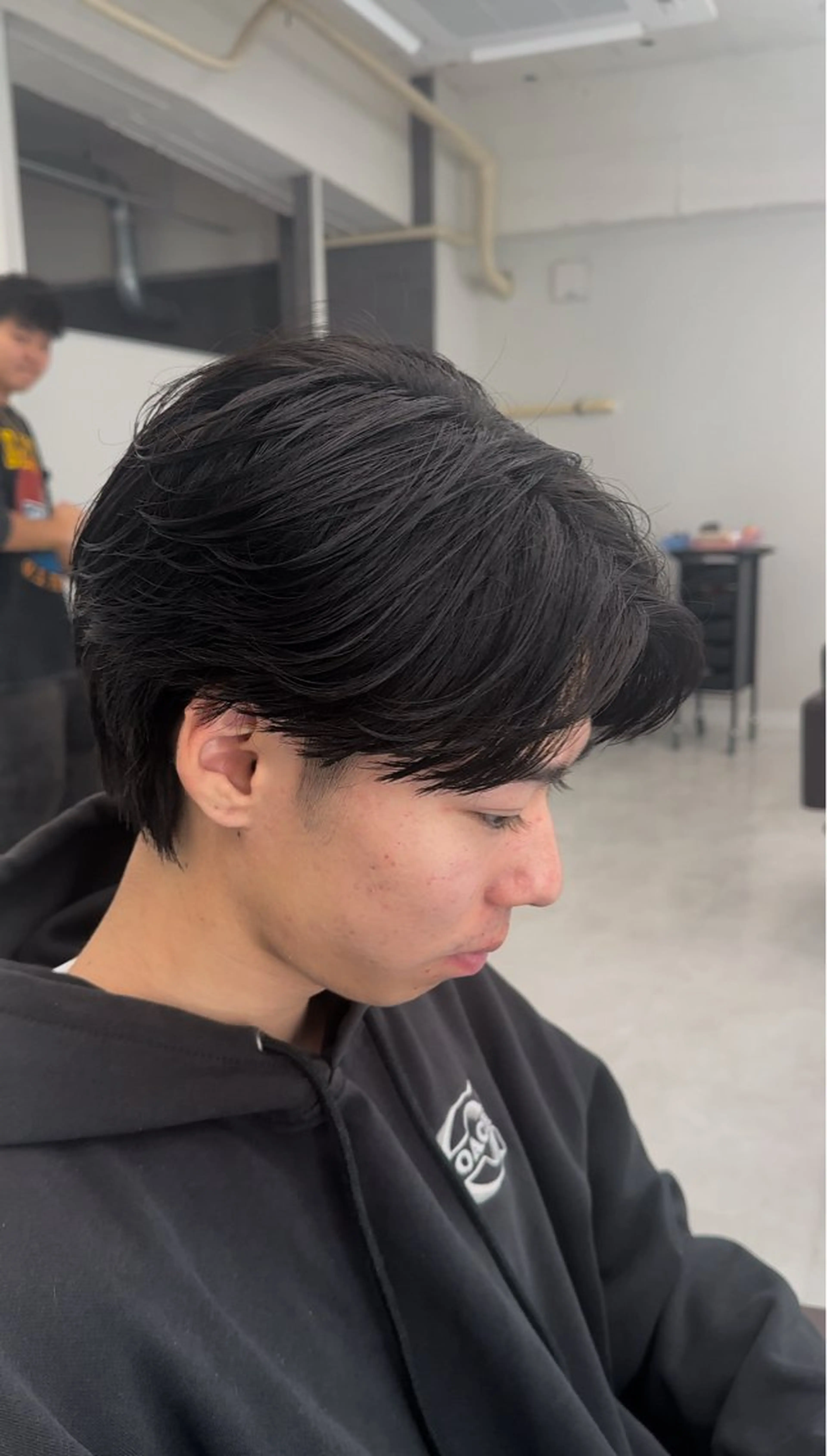 メンズ カット ニュアンス/フェザー /ウルフ/伶馬のヘアスタイル