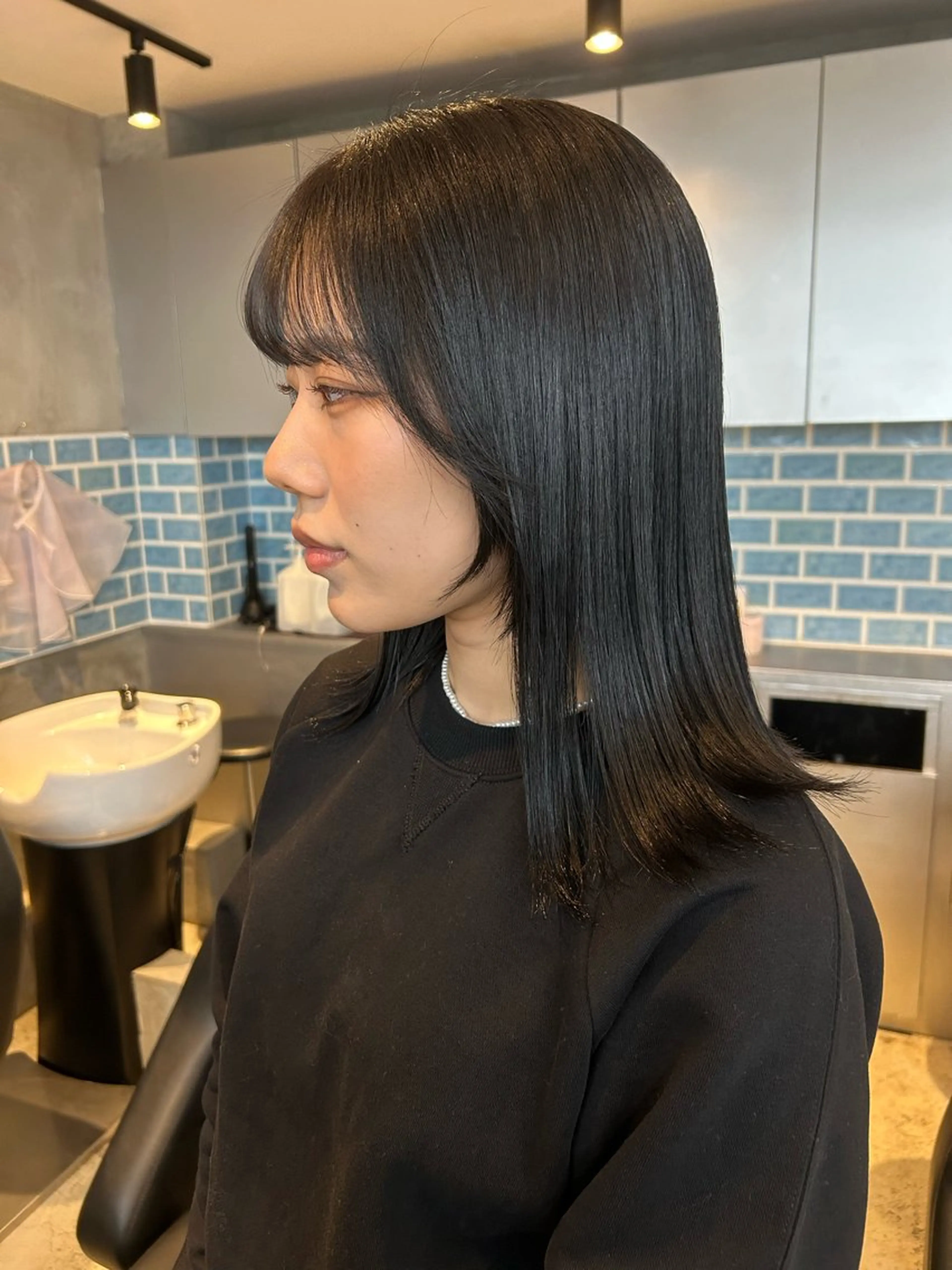 ミディアム カラー パーマ 似合わせカット✂︎ りょお🫧のヘアスタイル