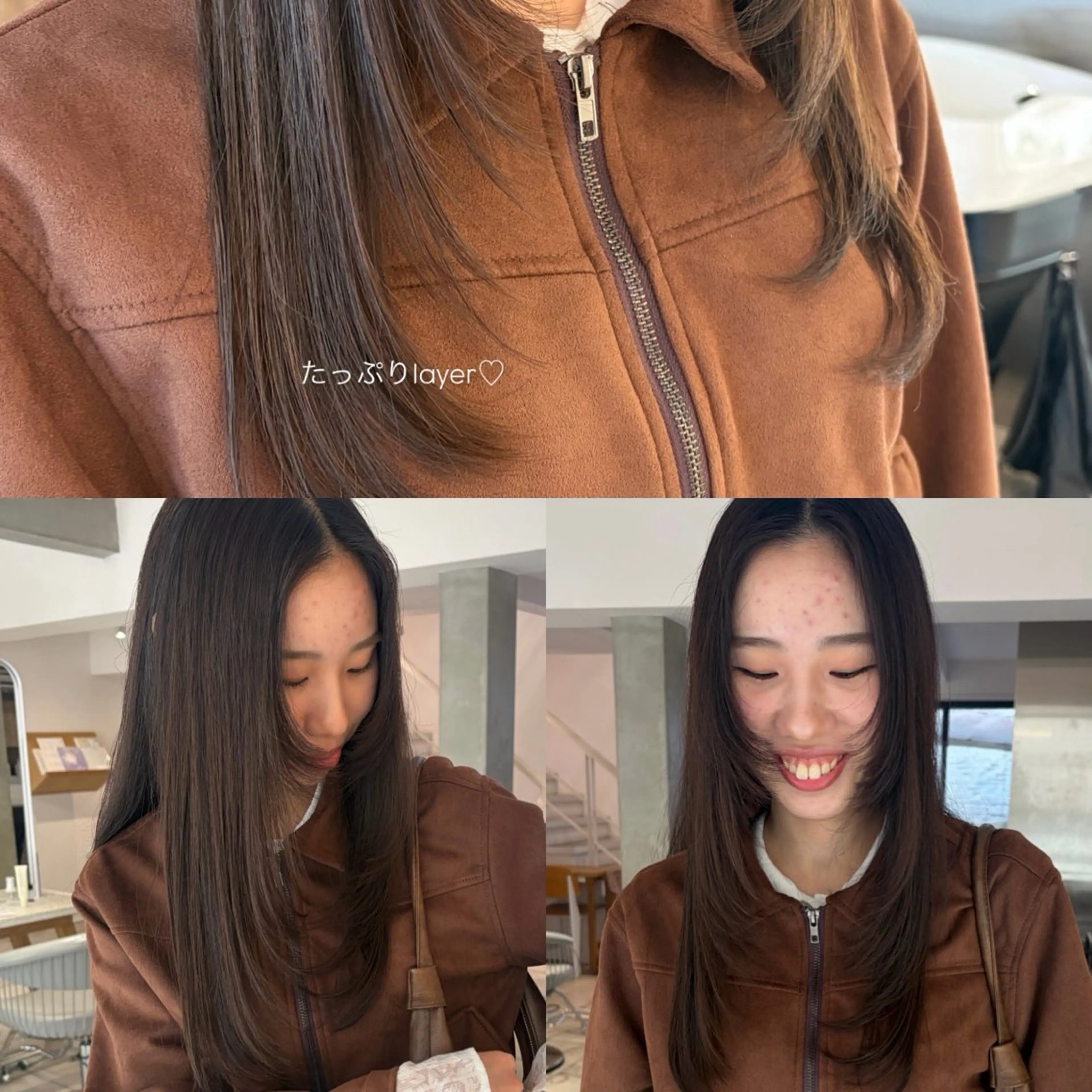 ミディアム レイヤーカット rin 京都美容室のヘアスタイル