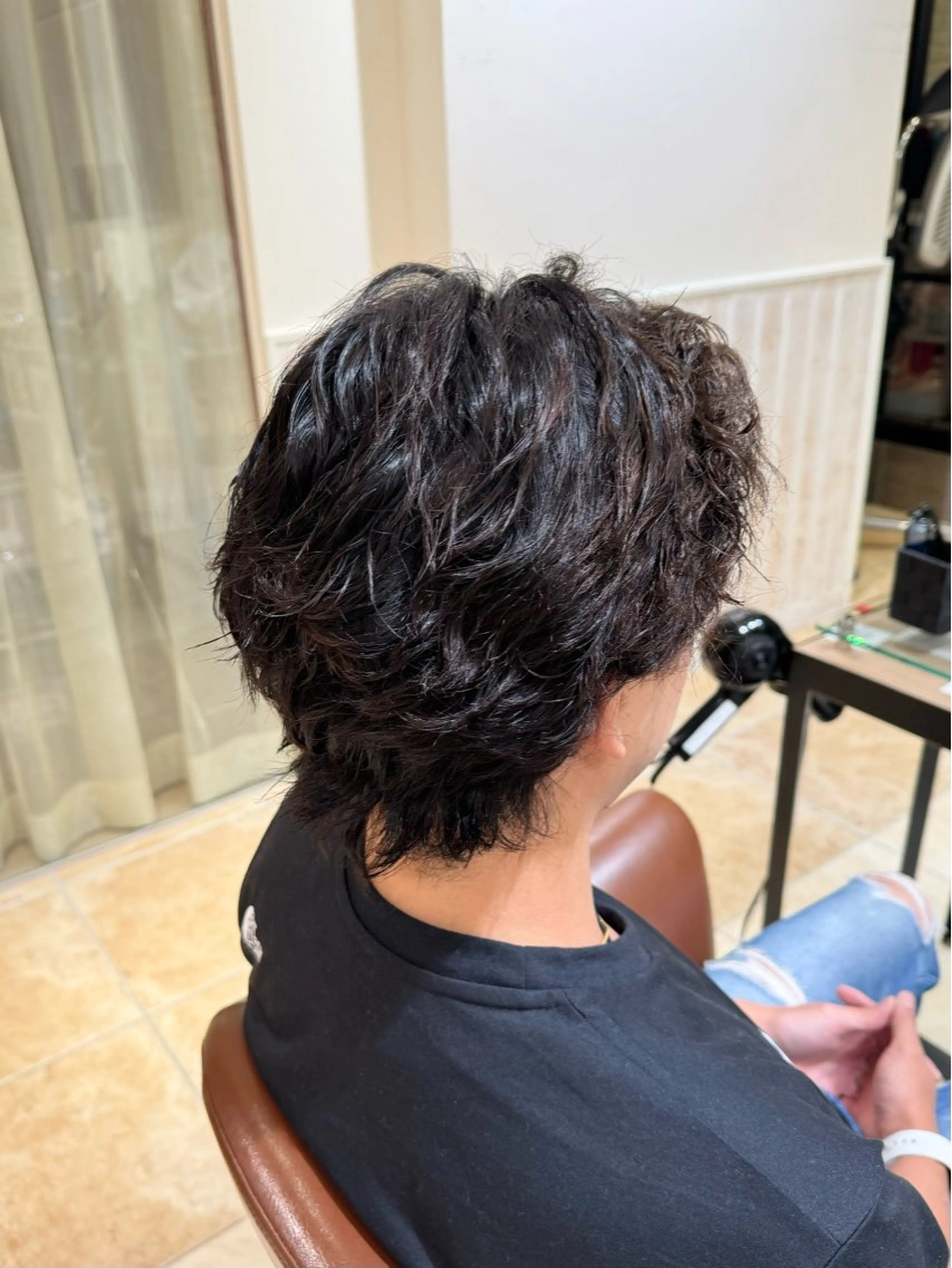 パーマ メンズ 透け感カラー🌿 小島 りなのヘアスタイル