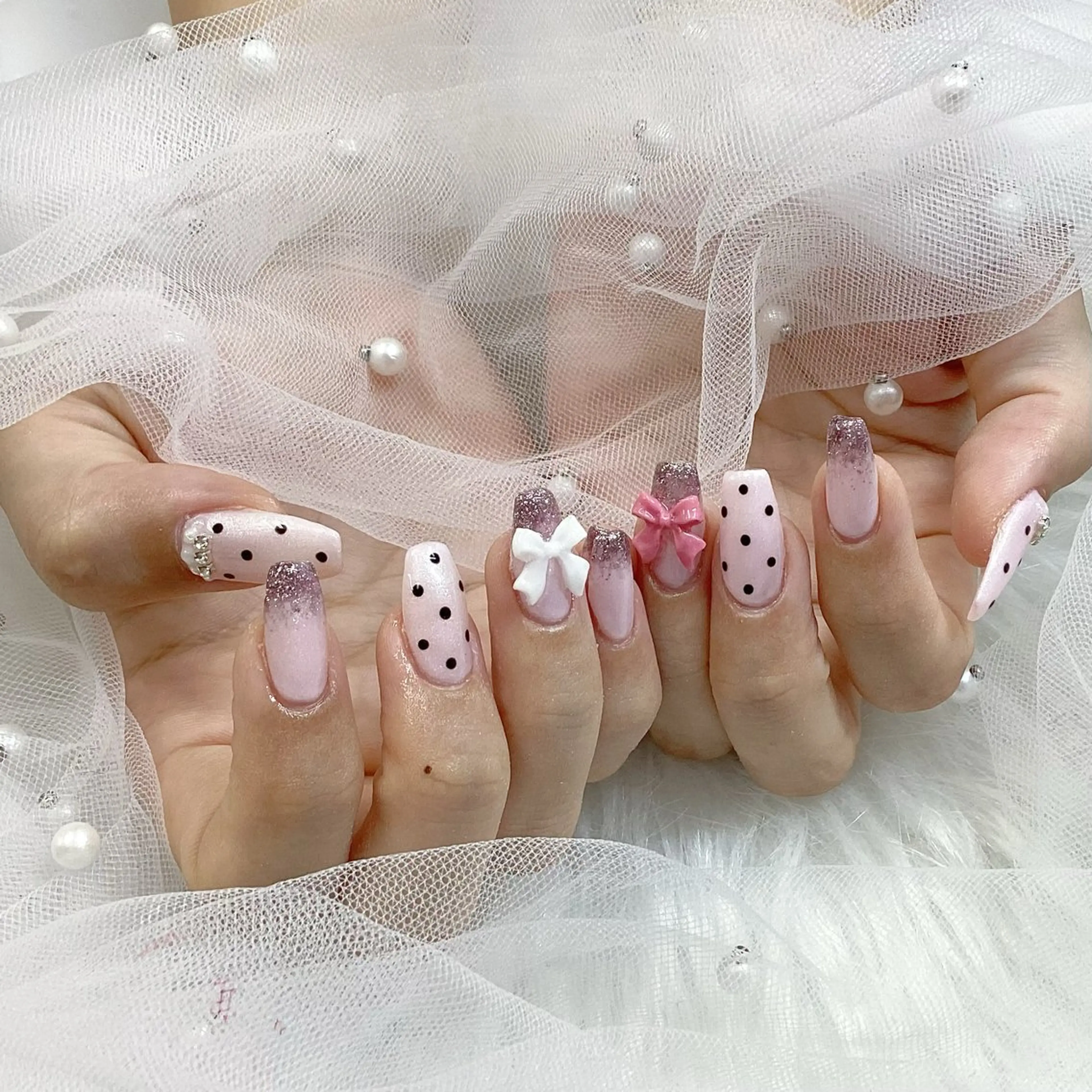 ネイル パーツ全部¥110 サロンミミのネイルデザイン