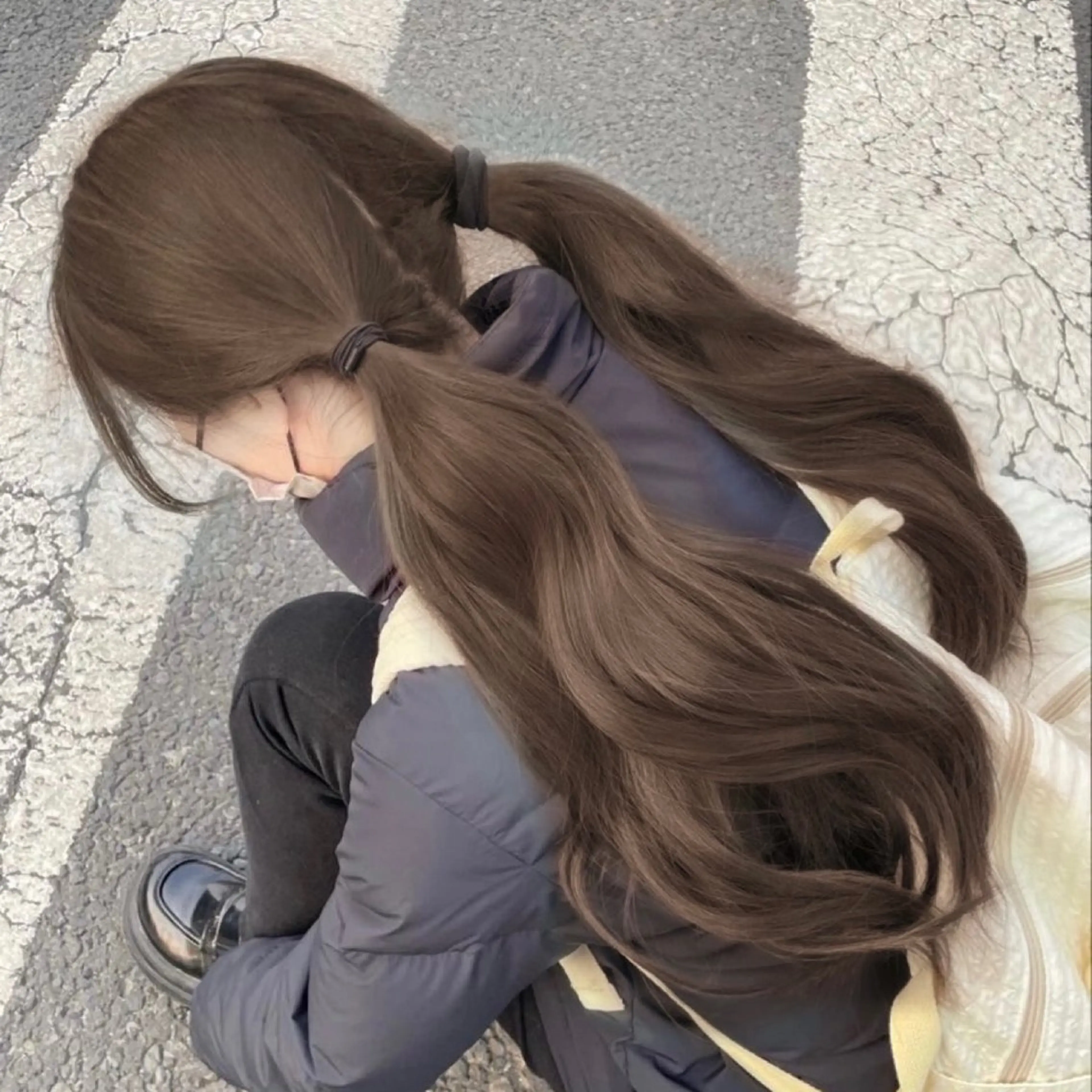 ロング ヘアカラー トリートメント ♡くすみトレンド ♡Rikutoのヘアスタイル