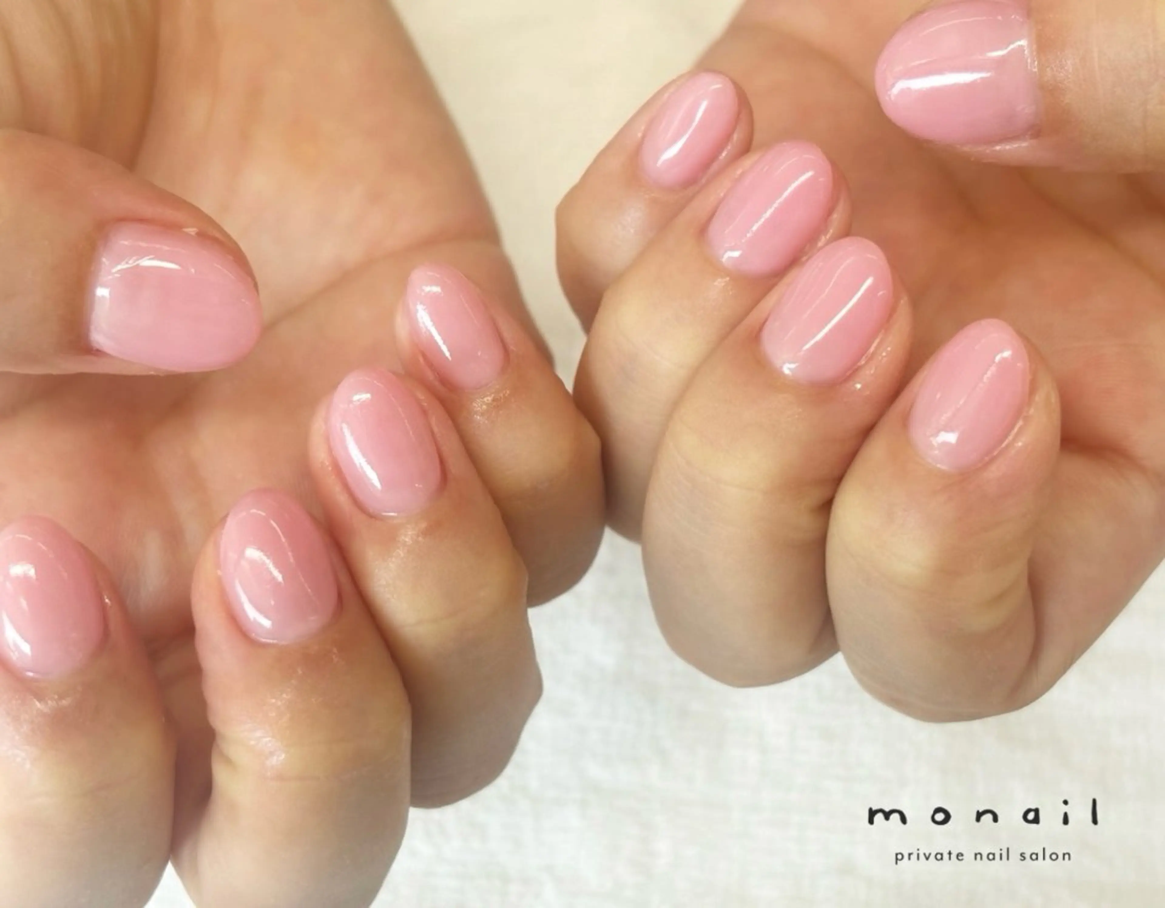 ネイル オフィスネイル ピンク nail salon monailのネイルデザイン