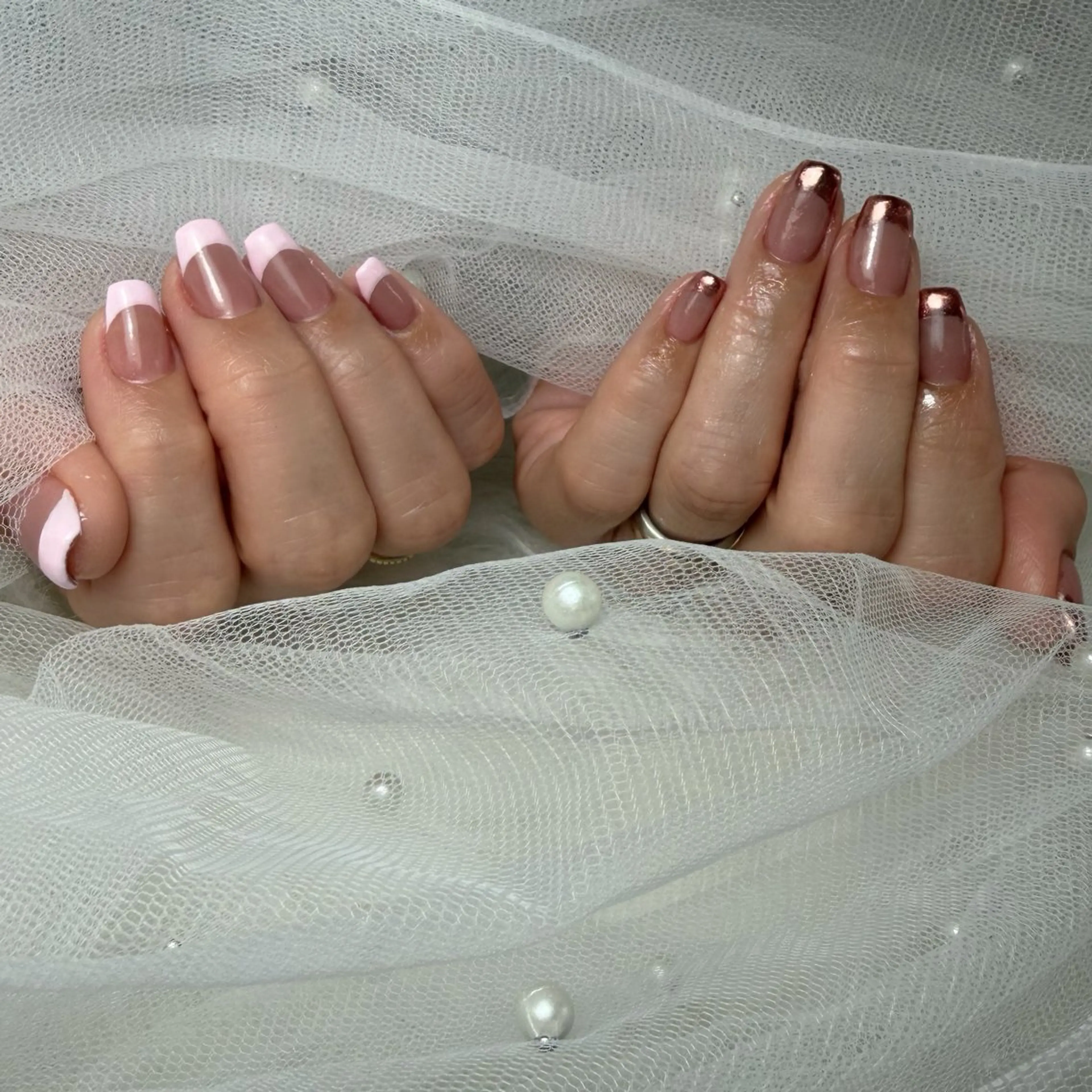 ネイル フレンチネイル 岸 麗佳のネイルデザイン