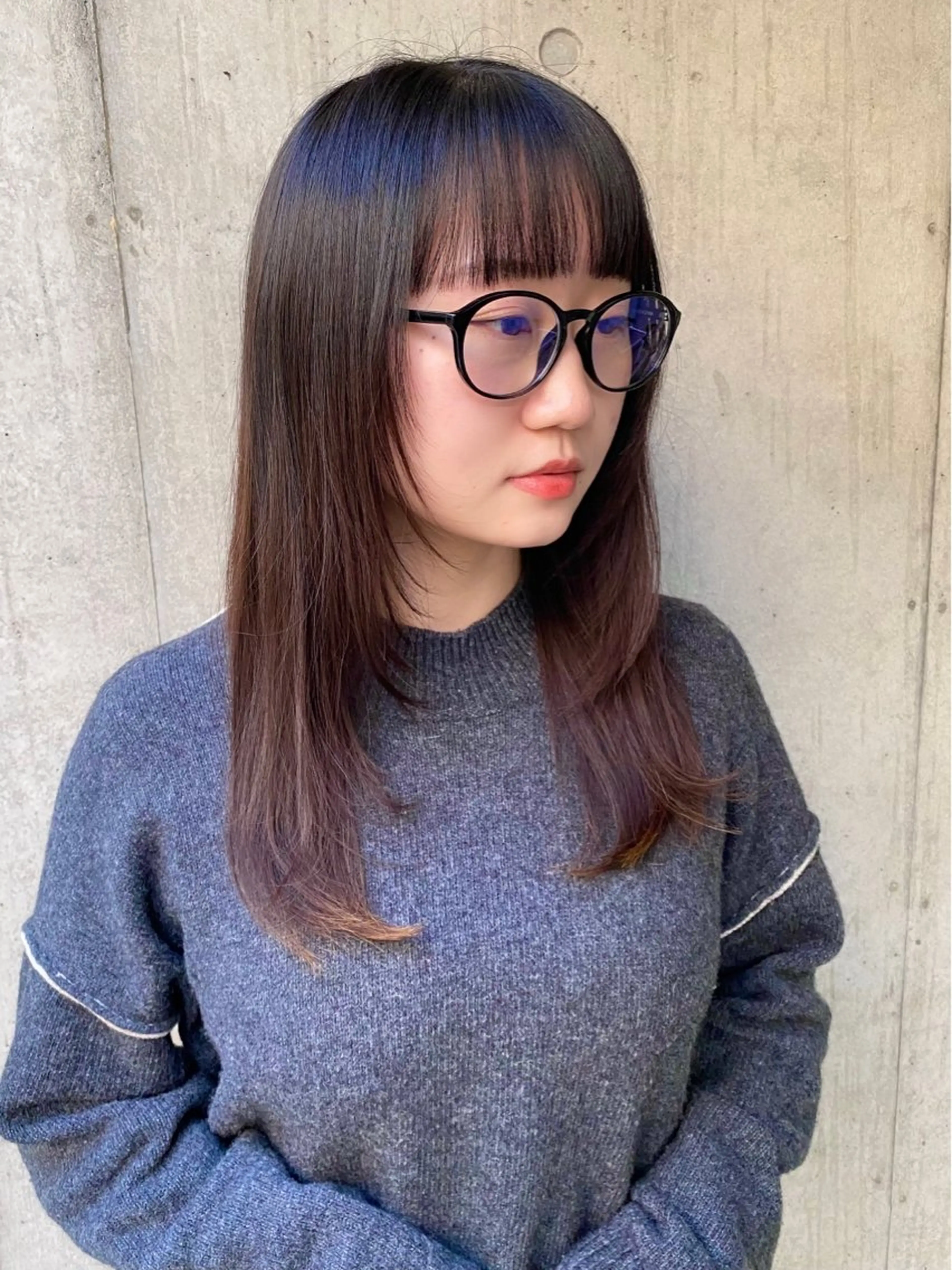 セミロング カラー Paddle所属・似合わせレイヤー/ ニュアンスパーマ高倉のヘアスタイル