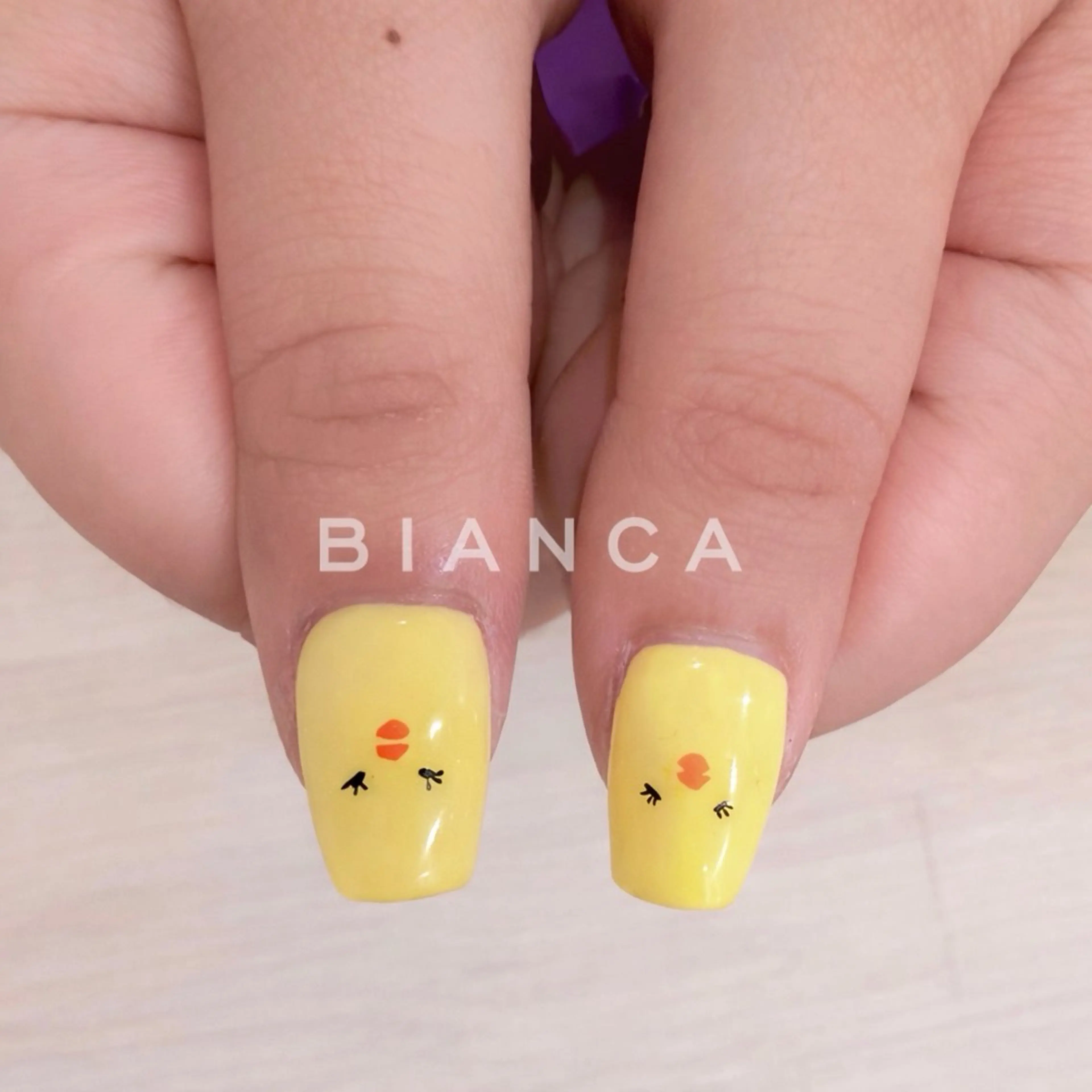 ネイル アートネイル 持ち込み 黄色 Bianca名駅店 あゆのネイルデザイン