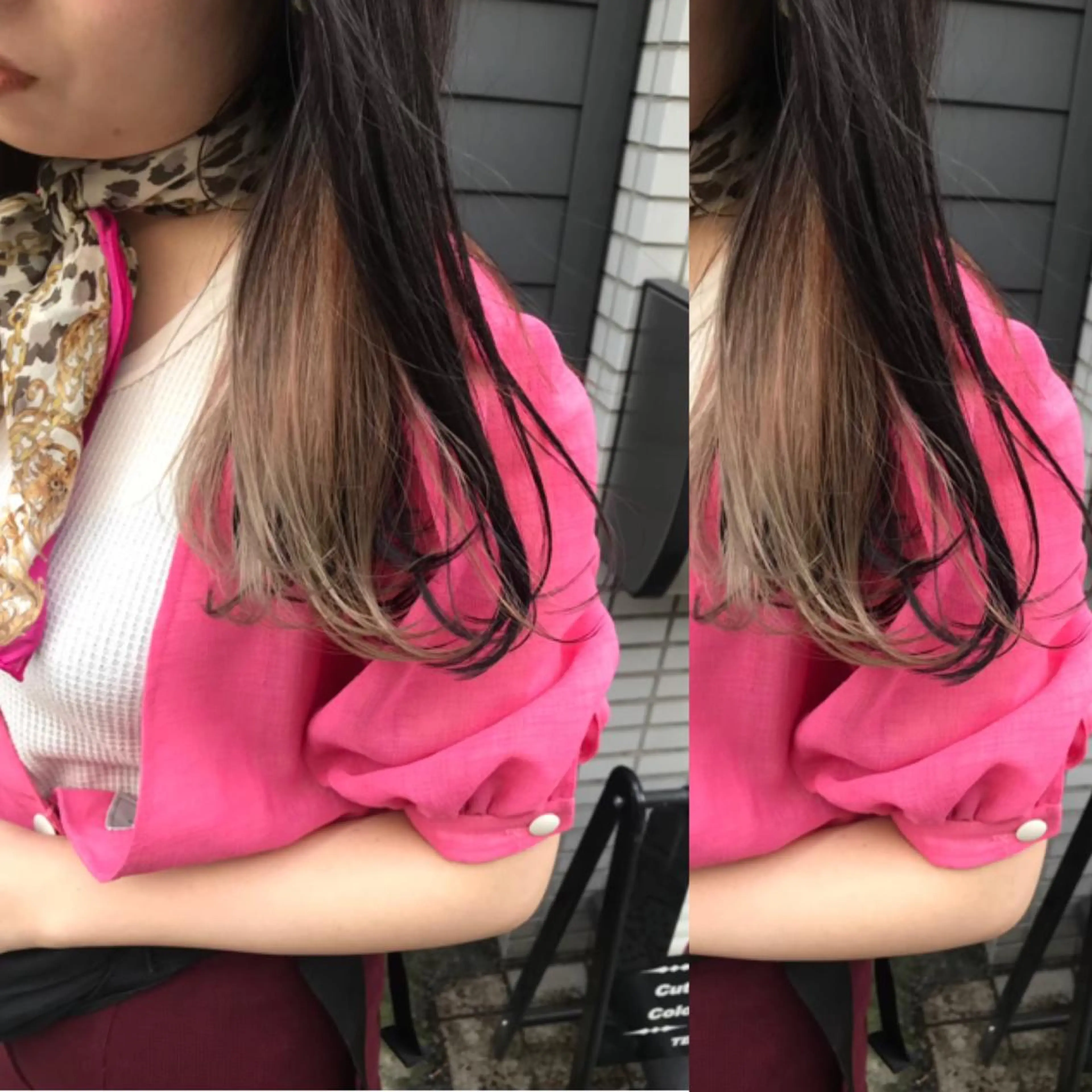 セミロング カラー ヘアアレンジ 🦋韓国ヘア 坂本 菜摘🦋のヘアスタイル