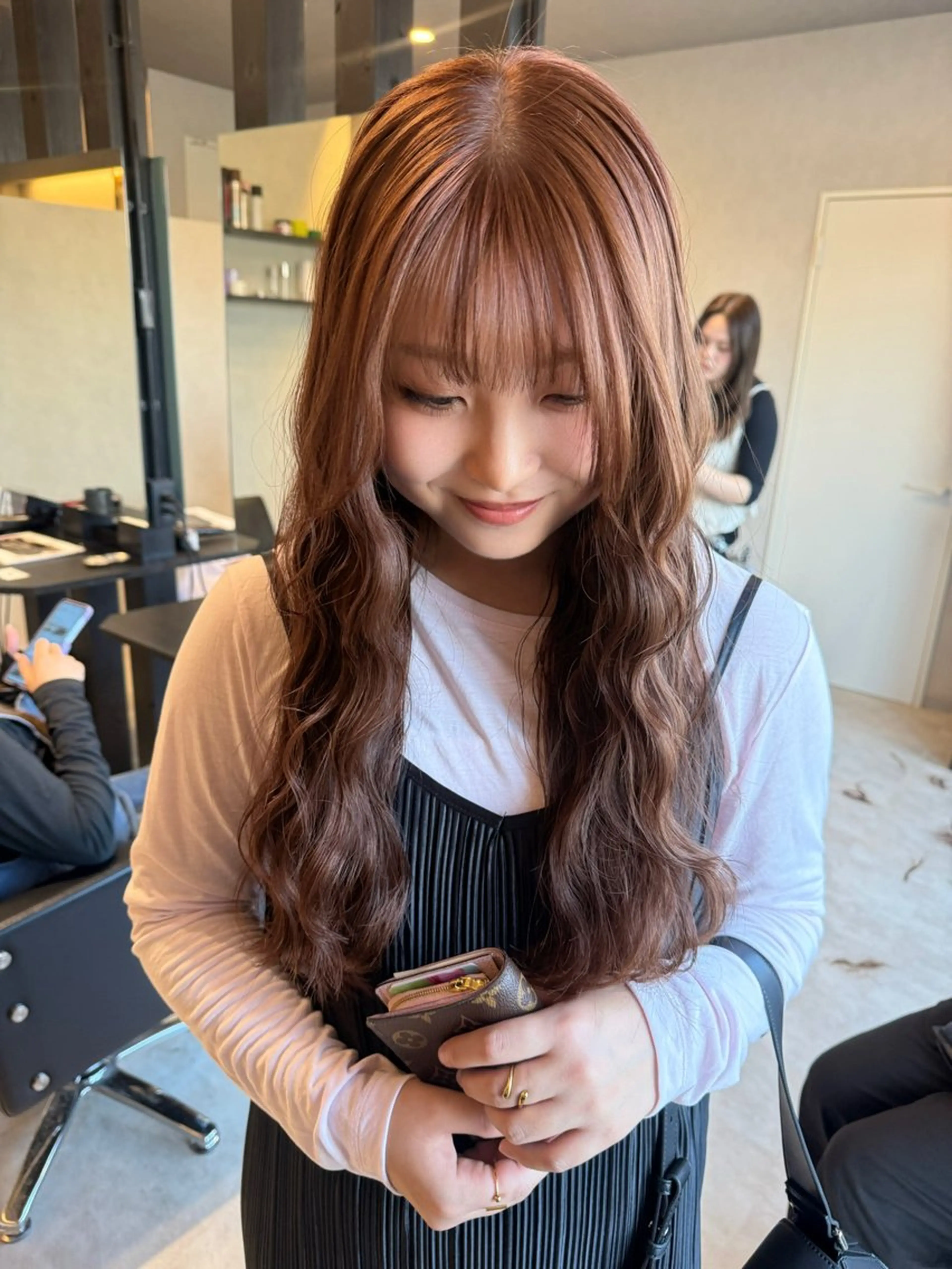 ロング カラー ブラウンカラー オレンジ オレンジブラウン カット ヘアカラー 透明カラー/レイヤー misaki °＊のヘアスタイル