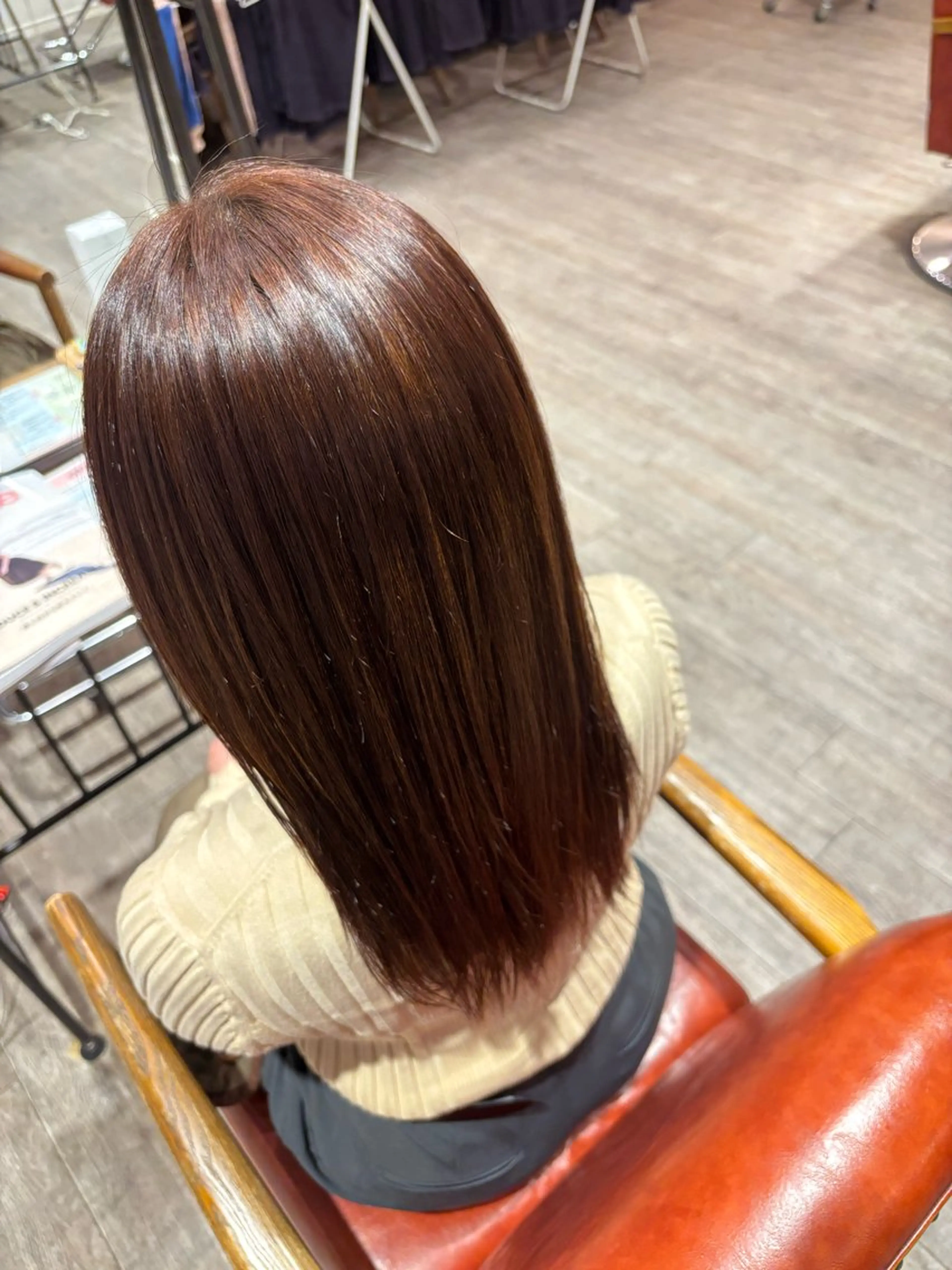 セミロング 酸性ストレート 河田 綺香のヘアスタイル