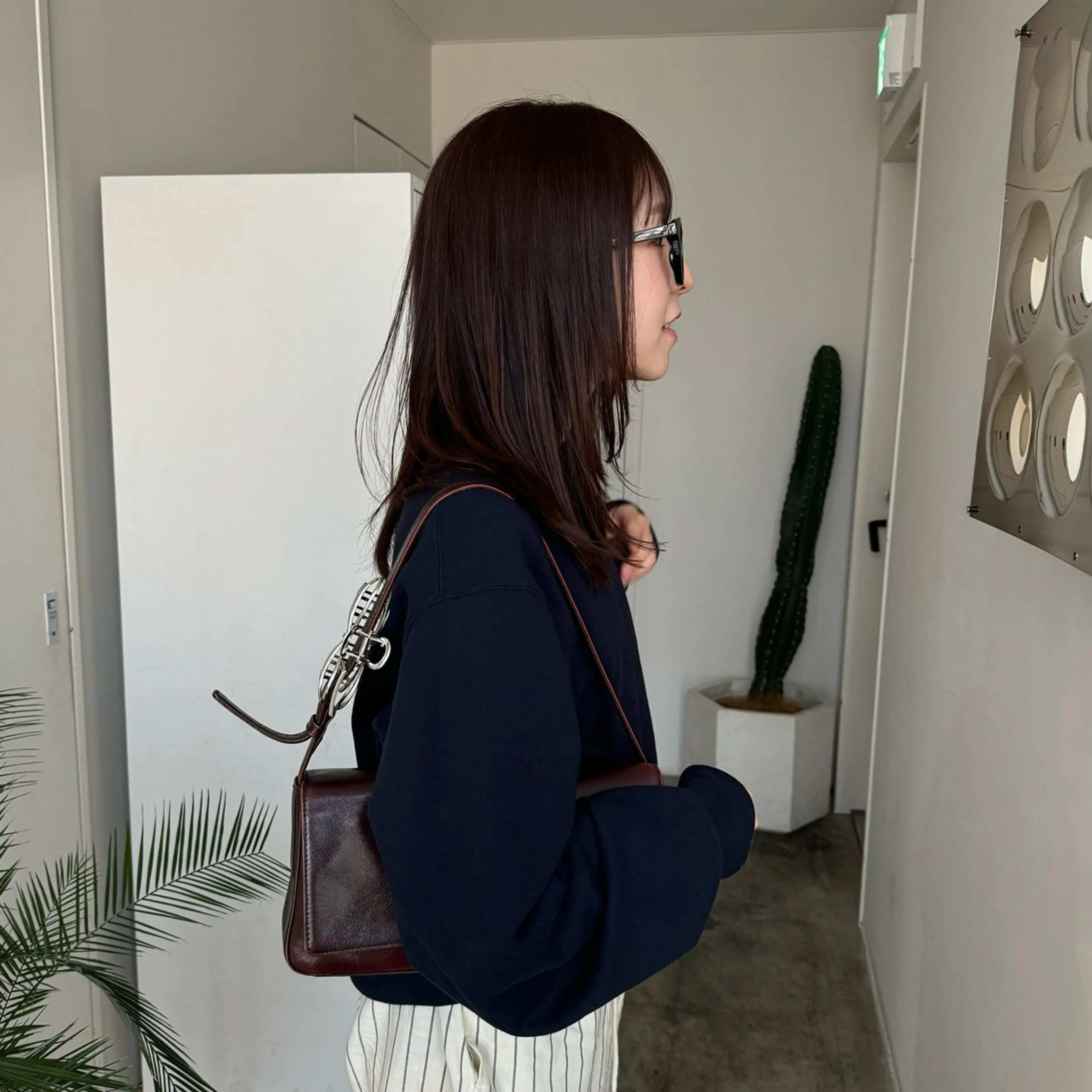 セミロング カラー レイヤーカット カット ヘアカラー 梅田美容室/レイヤー カット/ナナミ🎞のヘアスタイル