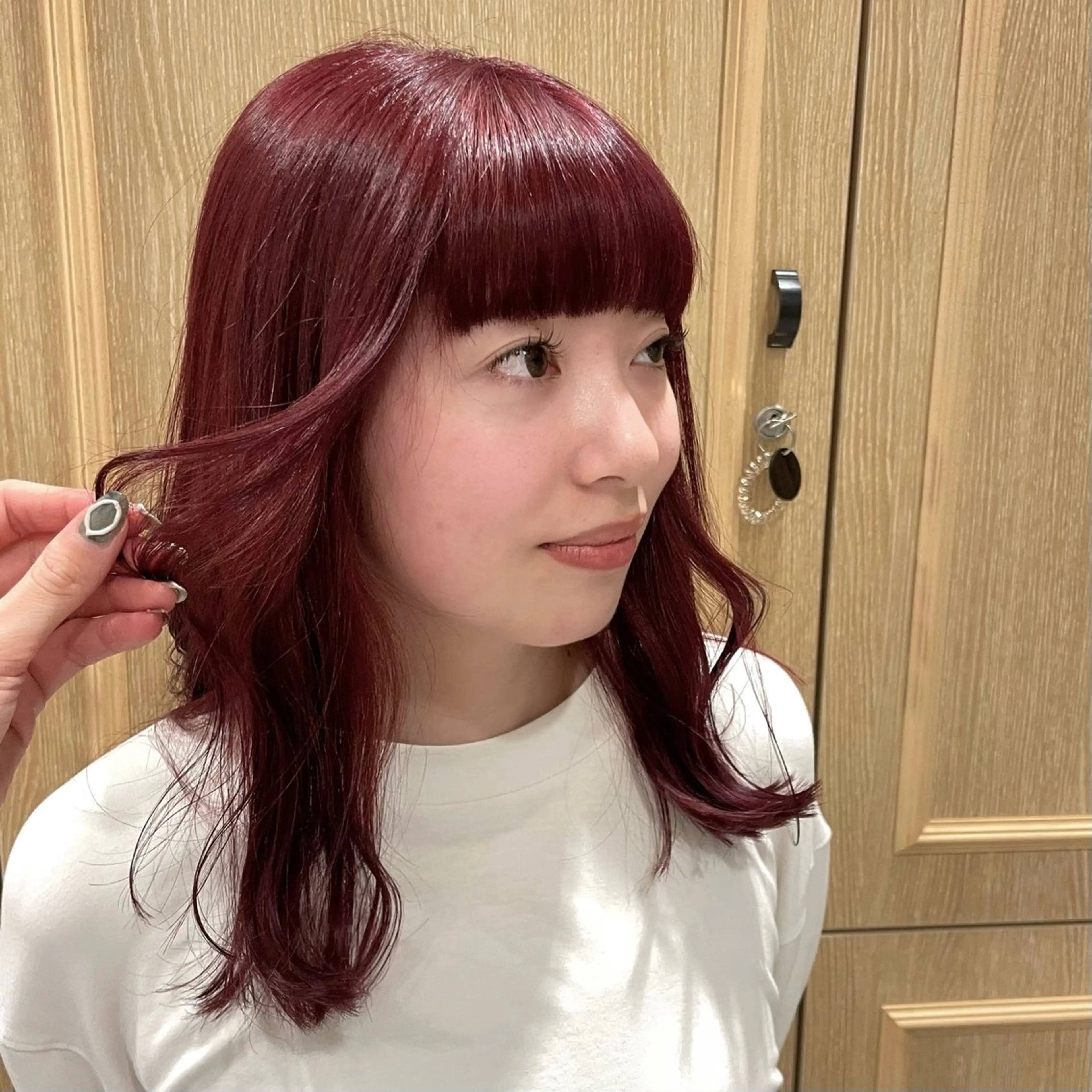 セミロング カラー ヘアアレンジ ヘアアレンジ🪽🎀 艶カラー/天王寺のヘアスタイル