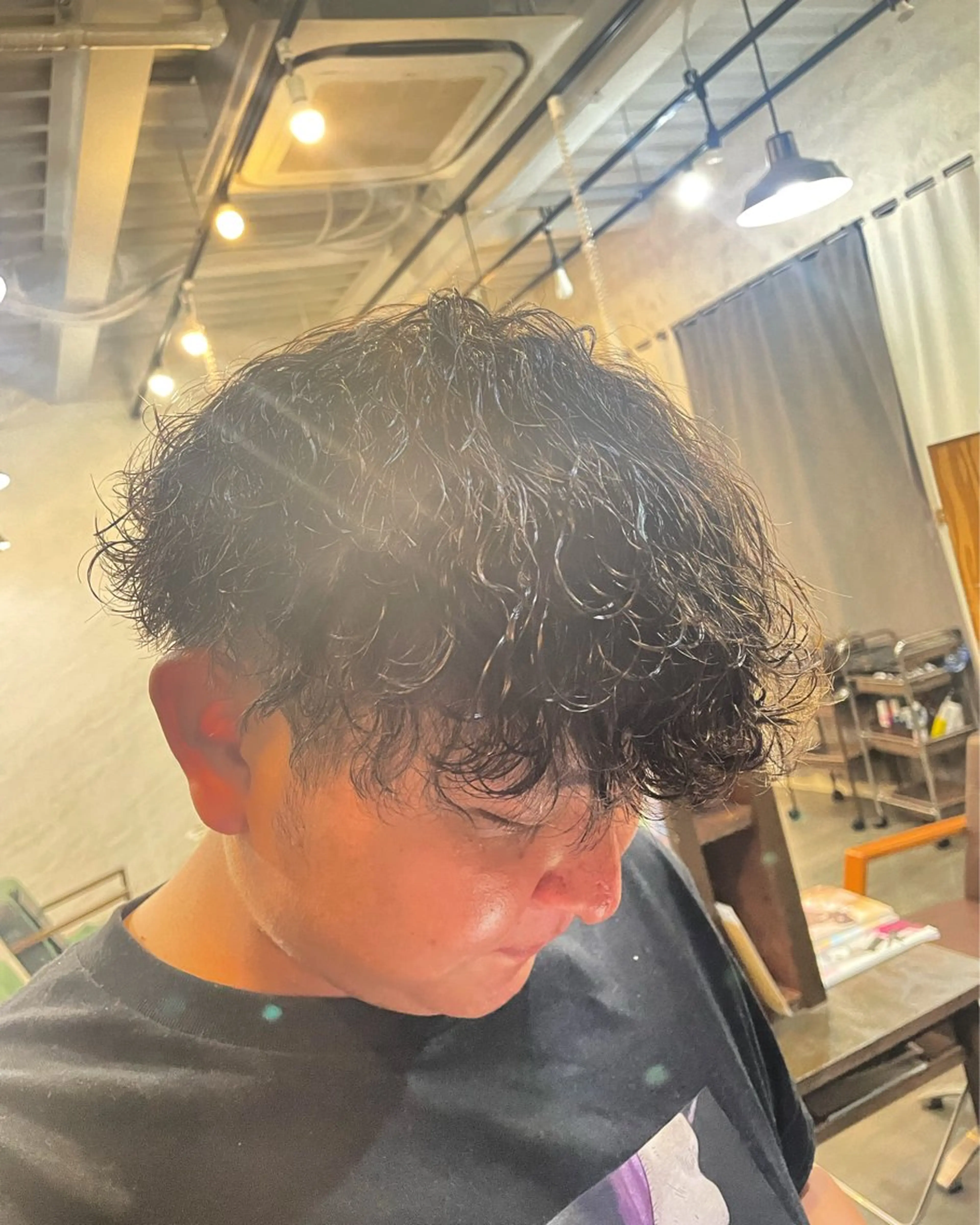 ショート メンズ 波巻きパーマ 焼津メンズパーマ特化 大石雄生のヘアスタイル