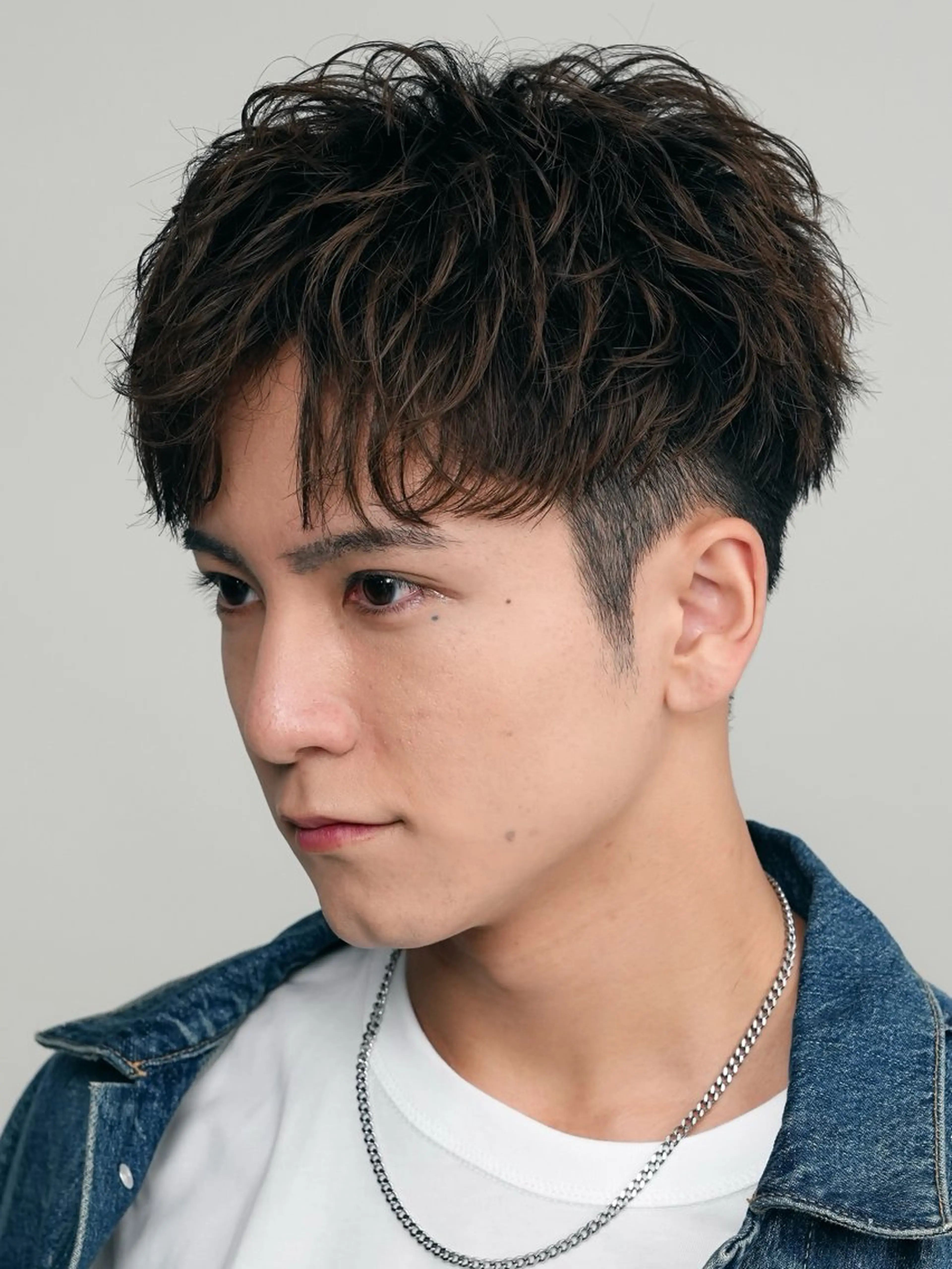 パーマ メンズ 原宿波巻きスパイラル パーマTOSHIのヘアスタイル