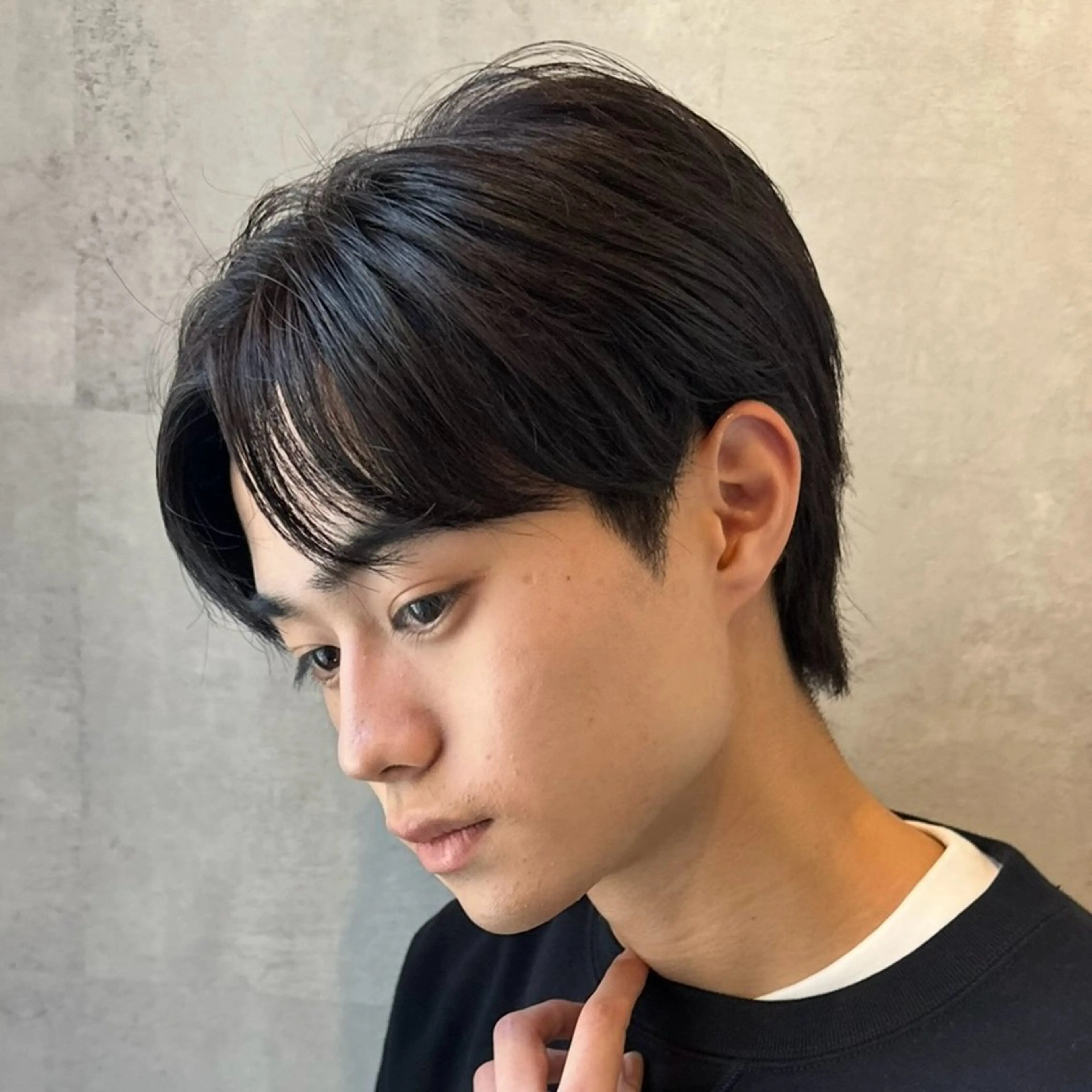 パーマ メンズ 曲がる縮毛矯正/メン ズカット髪質改善のヘアスタイル