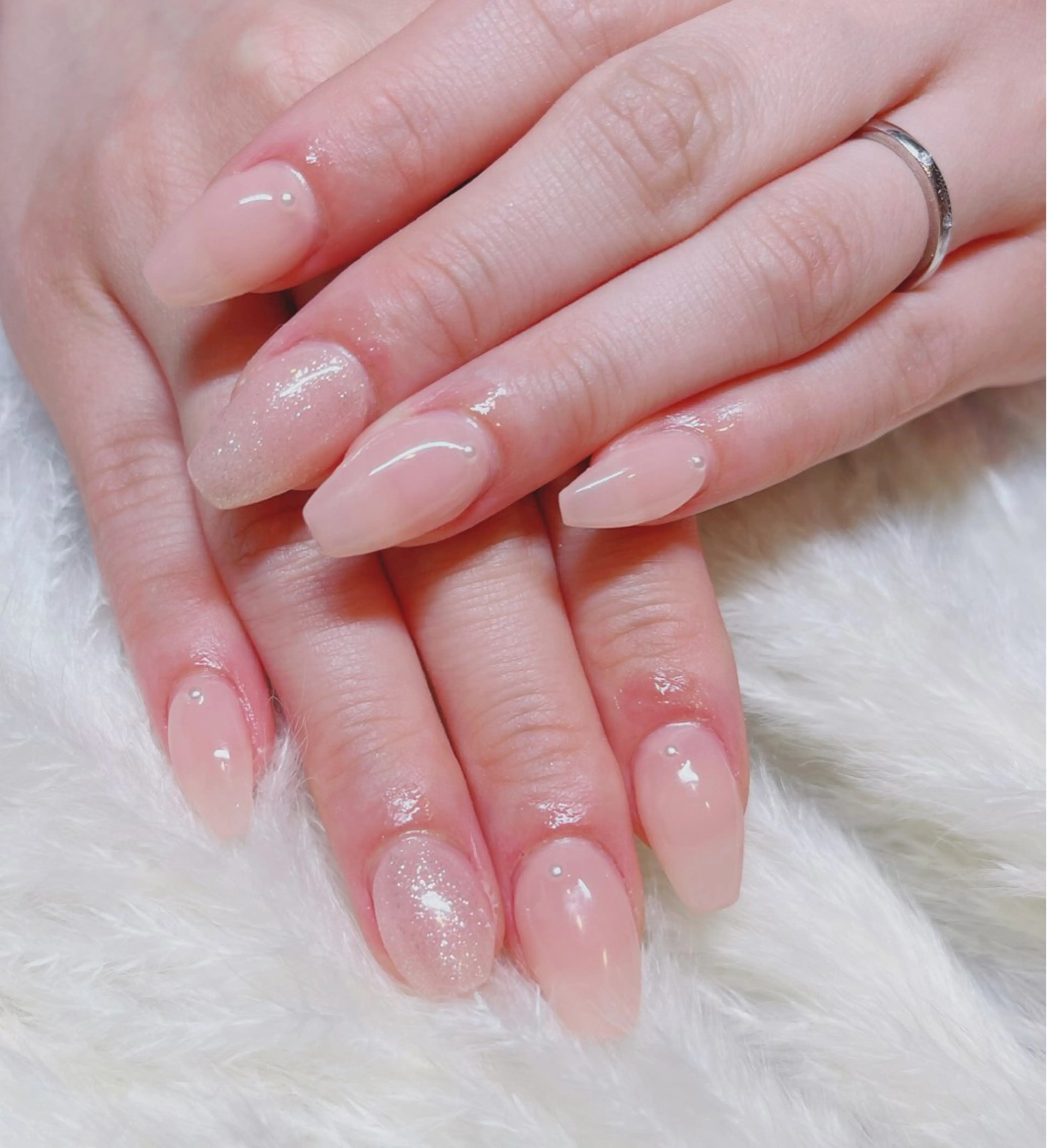 ネイル ワンカラーネイル スカルプネイル ストーンネイル ハンドネイル Floria nail salonのネイルデザイン