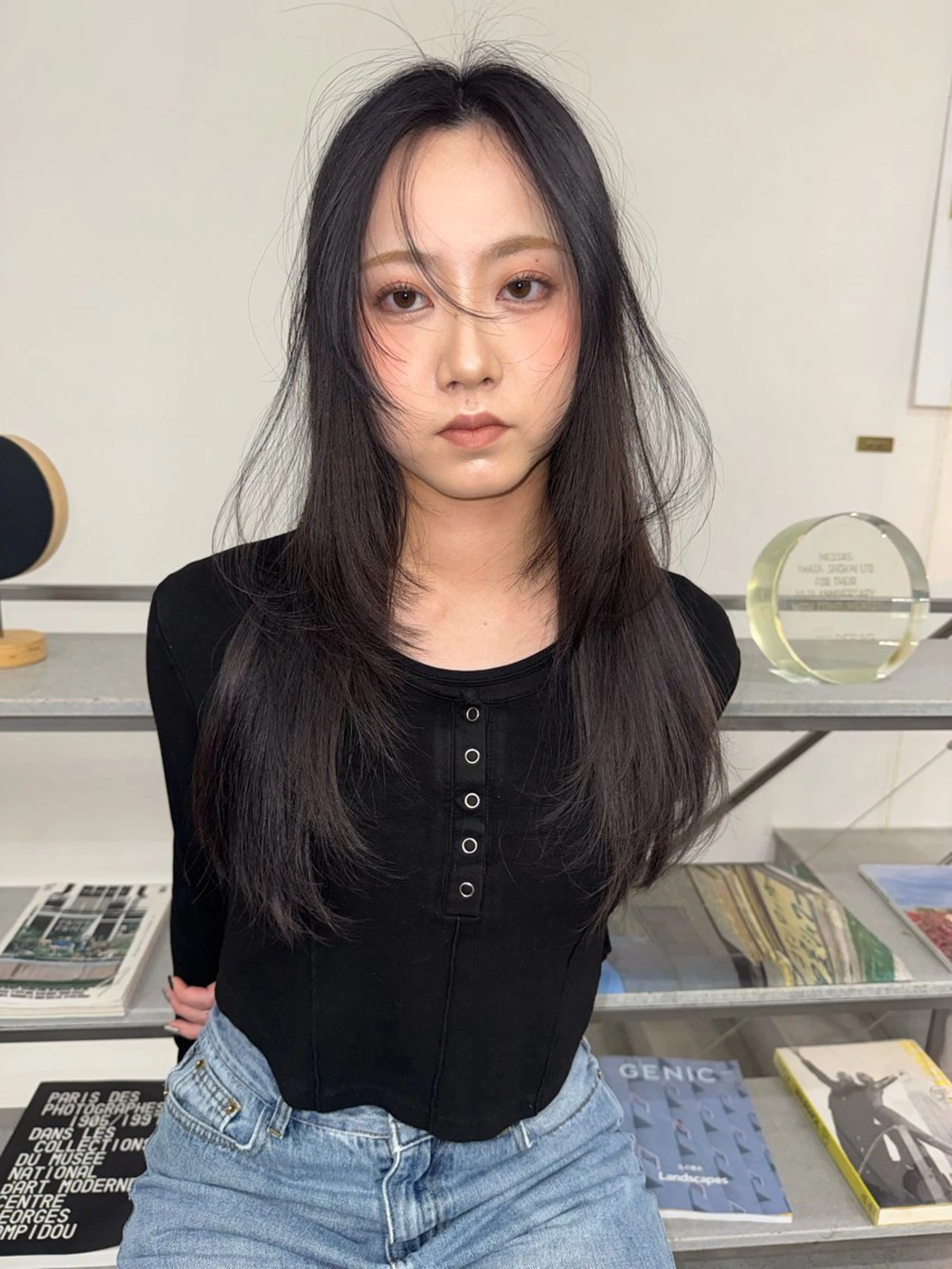 ロング カット イシイ モエカのヘアスタイル