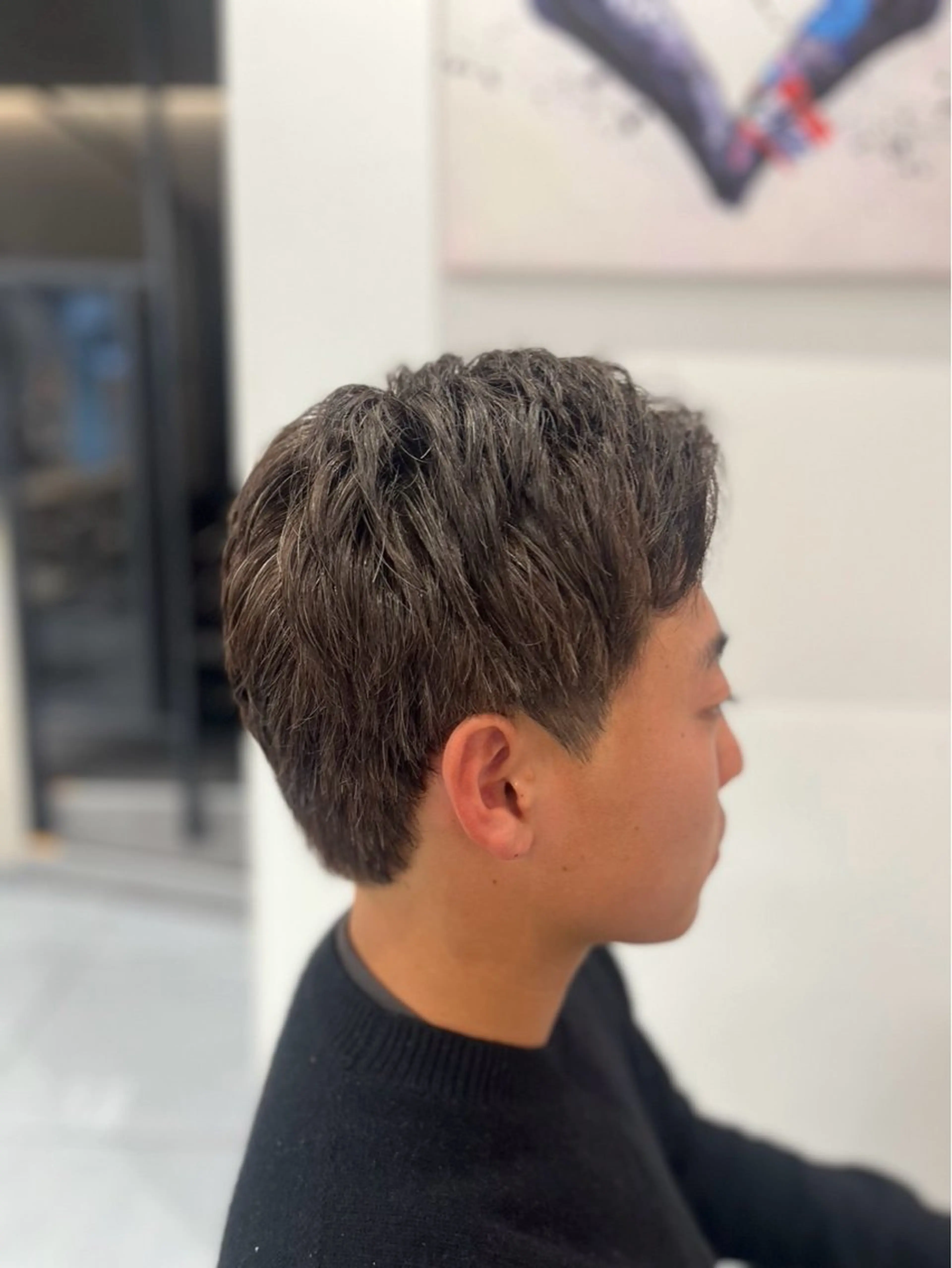 メンズ カット ヘアカラー メンズ特化韓国風 パーマスタイル/りんのヘアスタイル