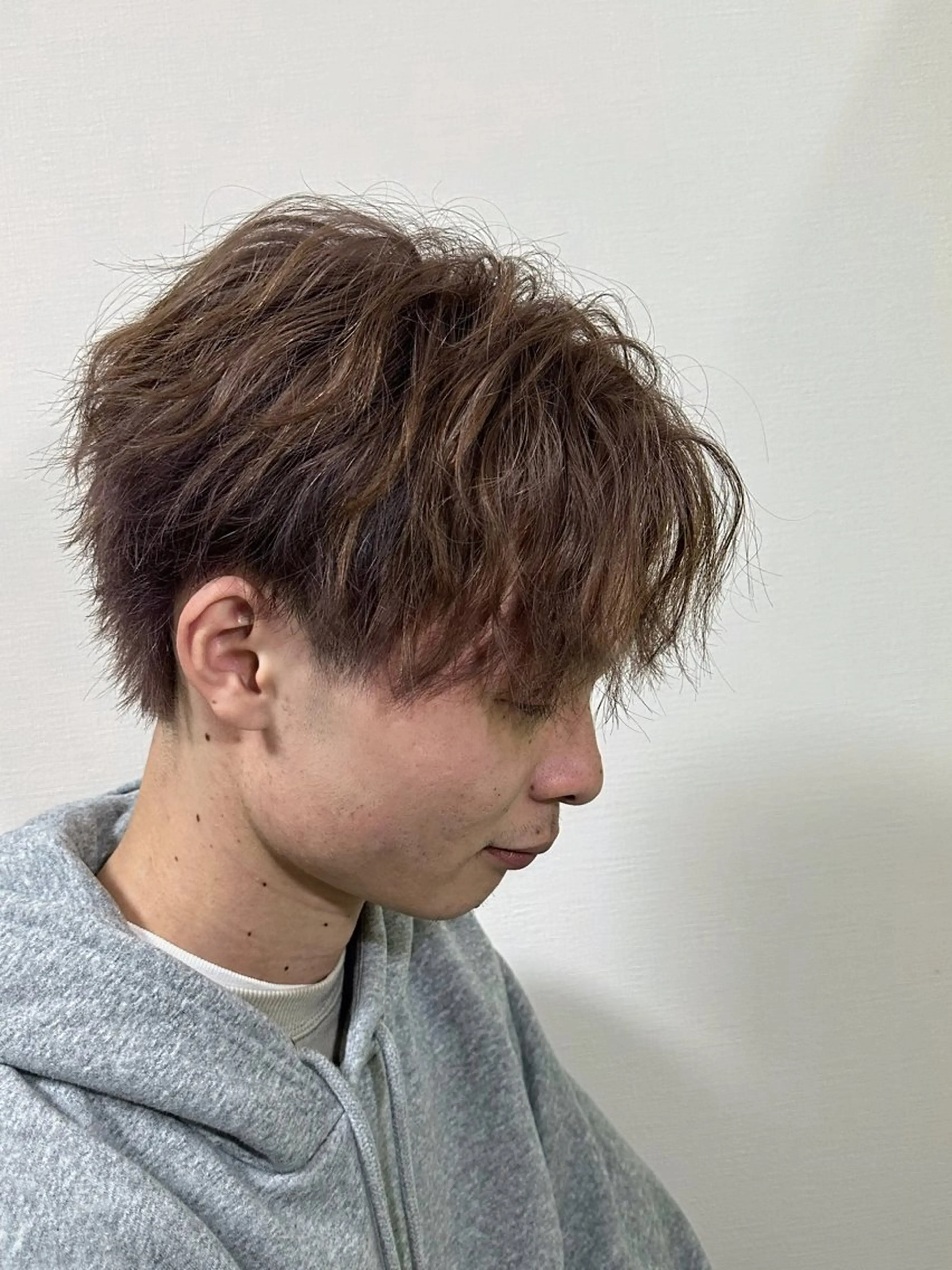 メンズ カット パーマ メンズ/心斎橋 /韓流/藤本理希のヘアスタイル