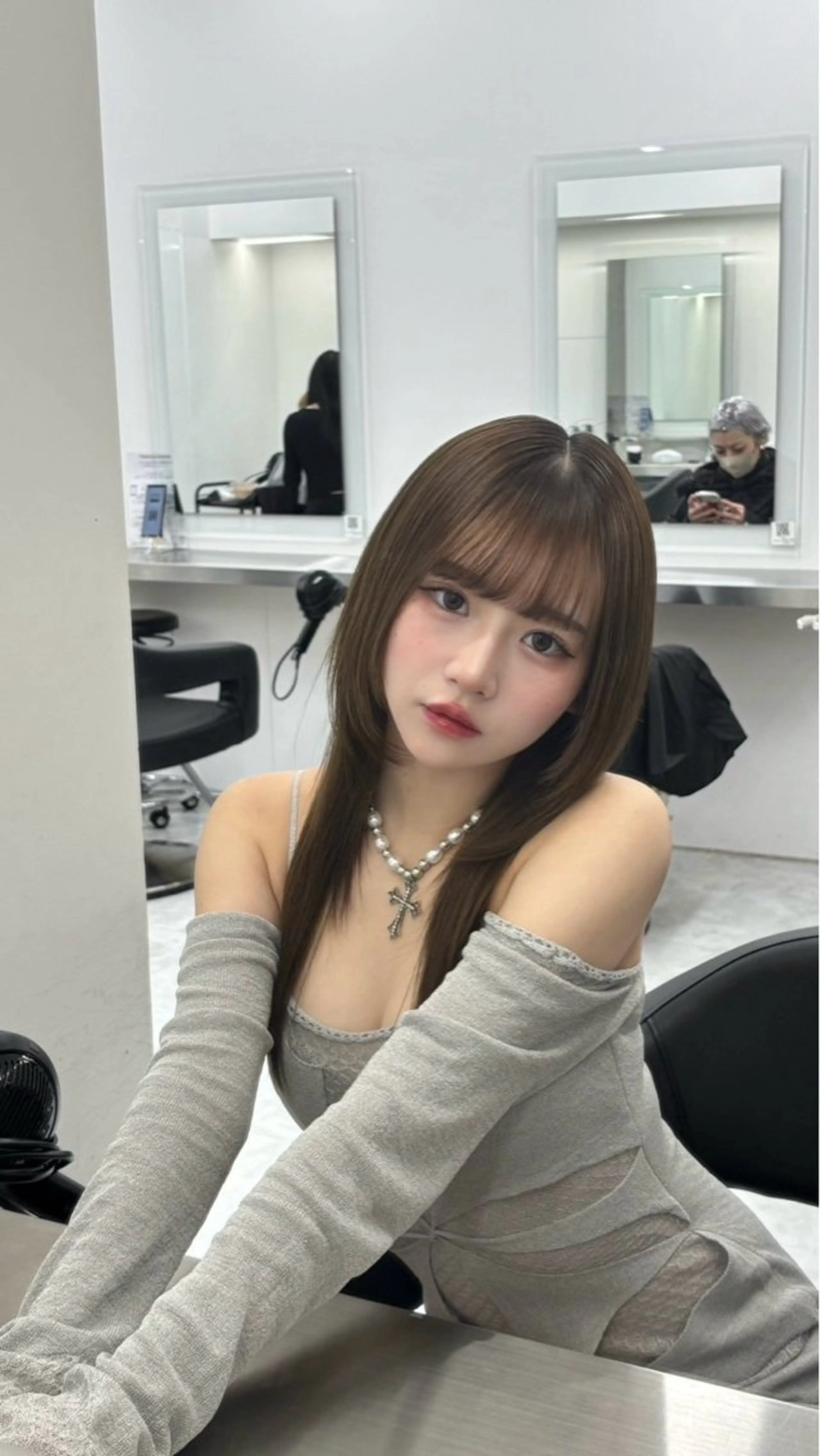 ロング カラー カット ヘアカラー 中韓レイヤー/ ブラウン🤎はやとのヘアスタイル