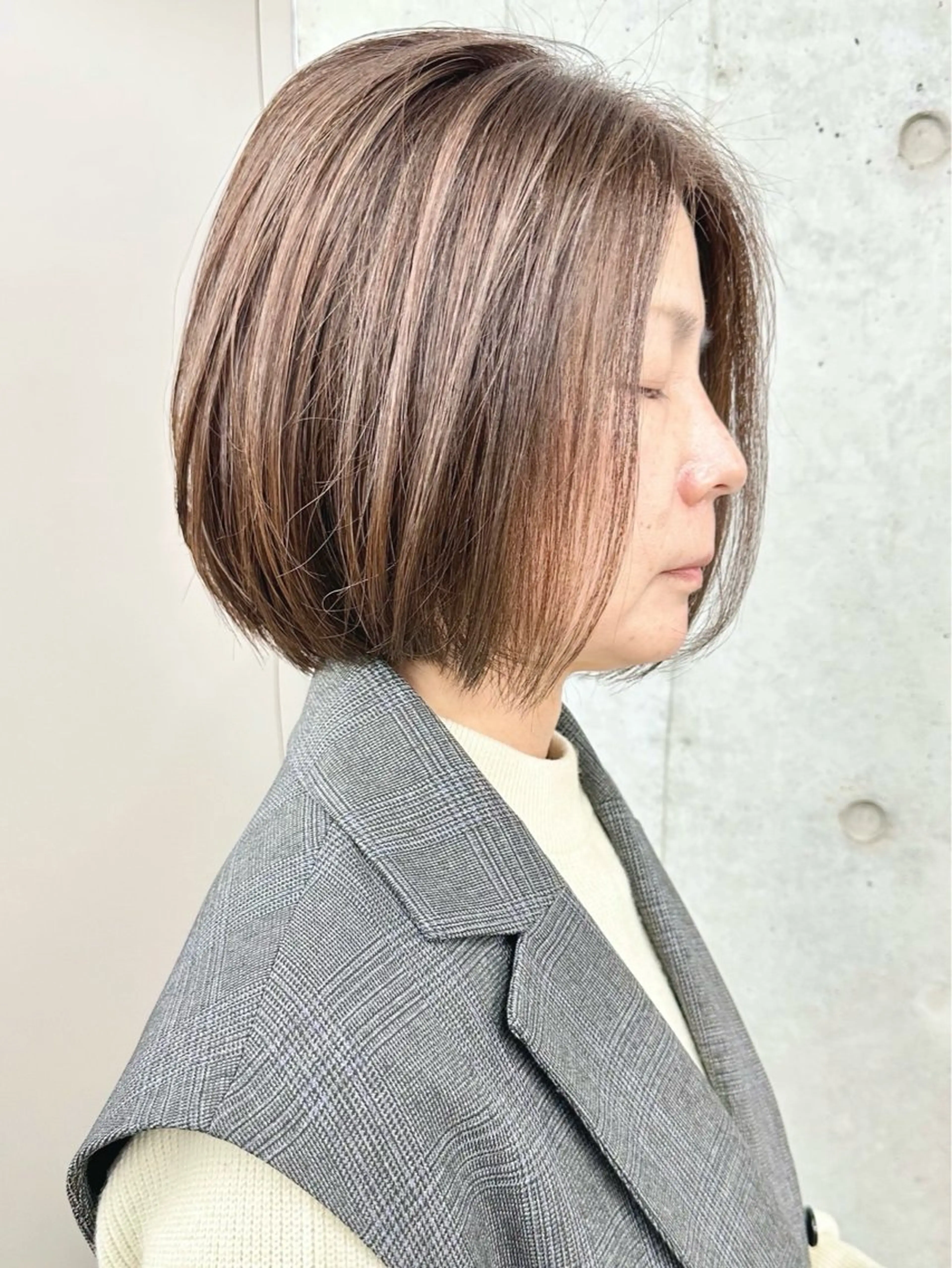 ミディアム ボブ/ゆるふわ ボブパーマ/とういのヘアスタイル