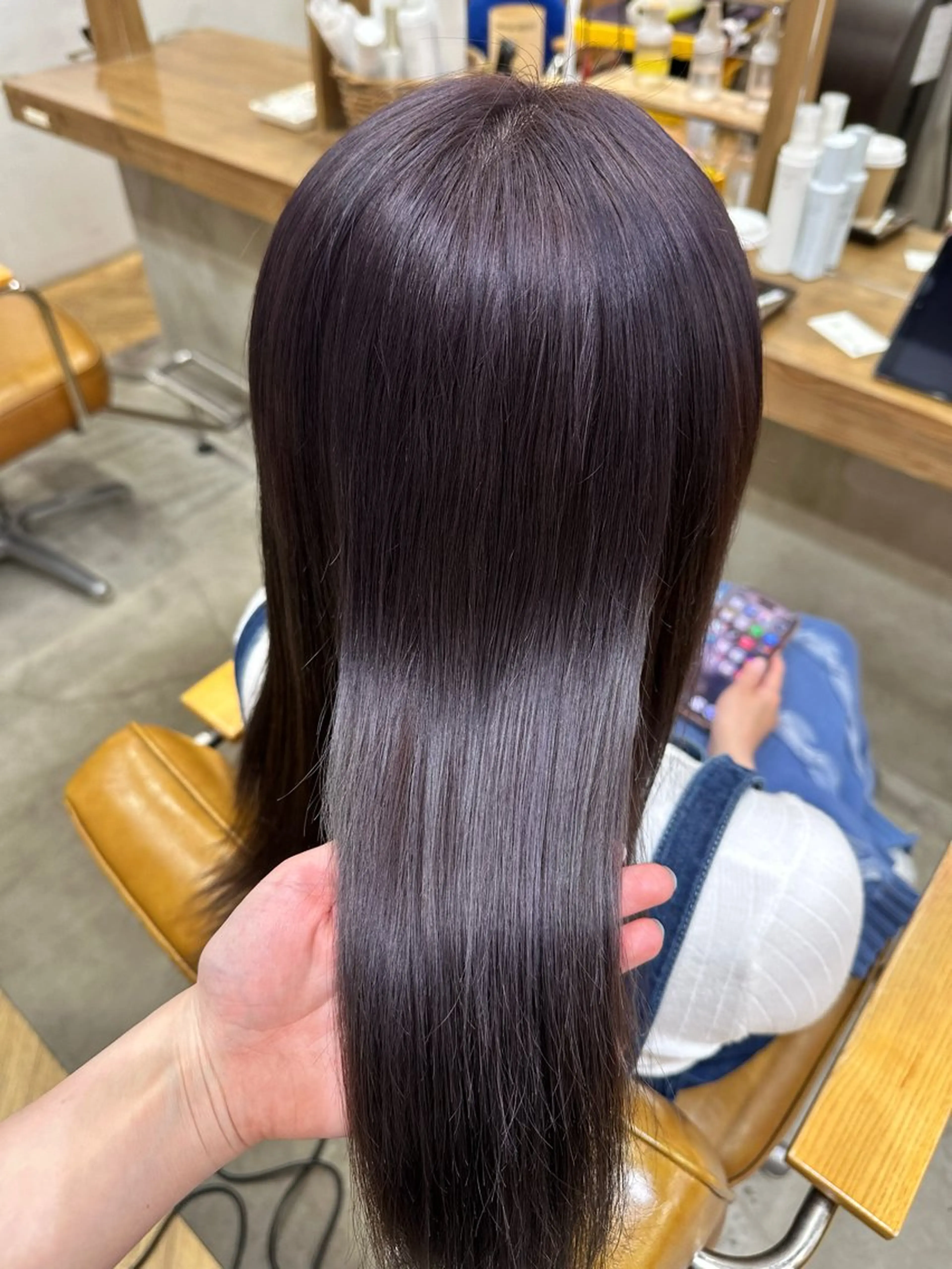 カラー グレージュ ラベンダーカラー ラベンダーグレージュ ラベンダーグレー ヘアカラー Saffy RIOのヘアスタイル