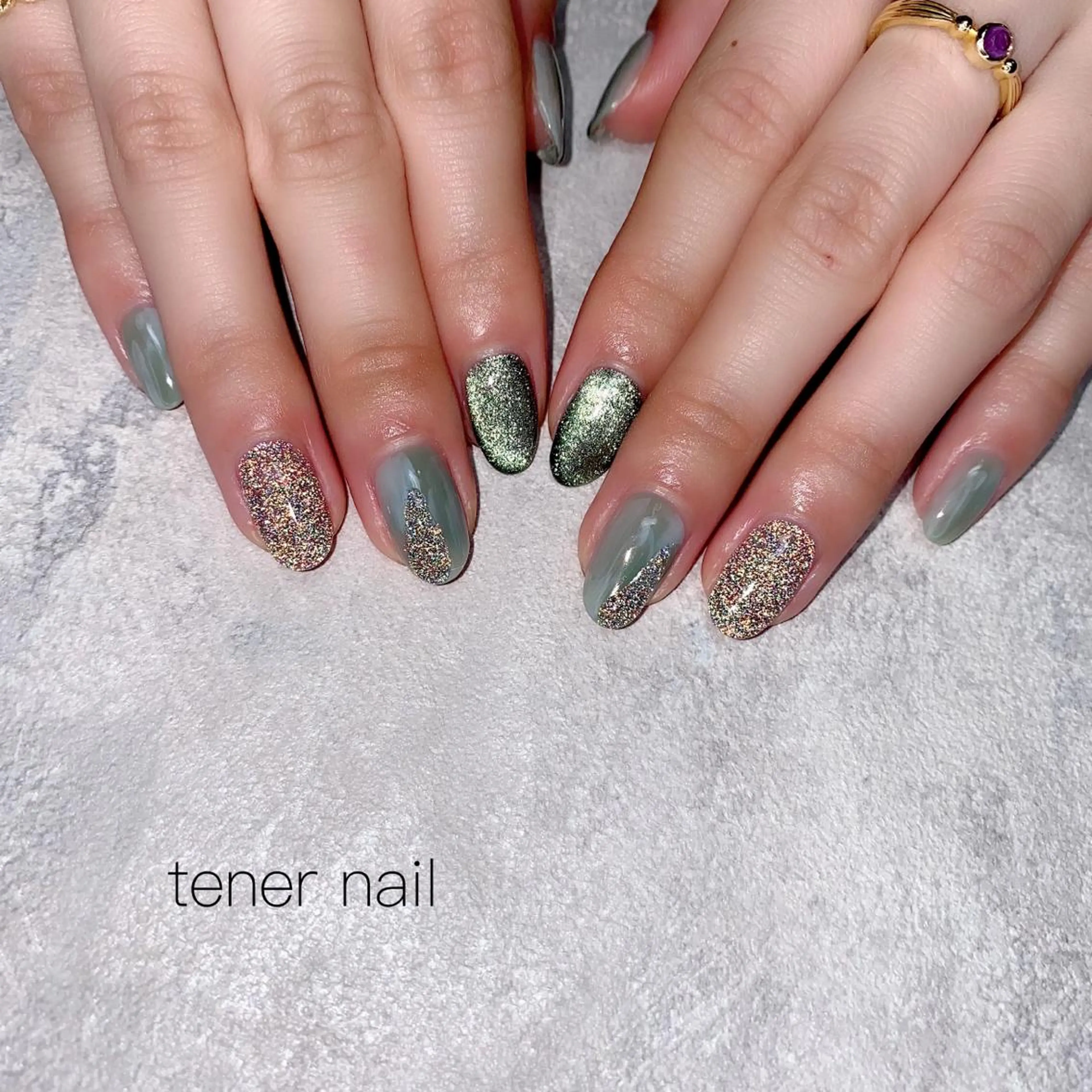 ネイル フラッシュネイル ラメ(グリッター) テネルネイル tener nailのネイルデザイン