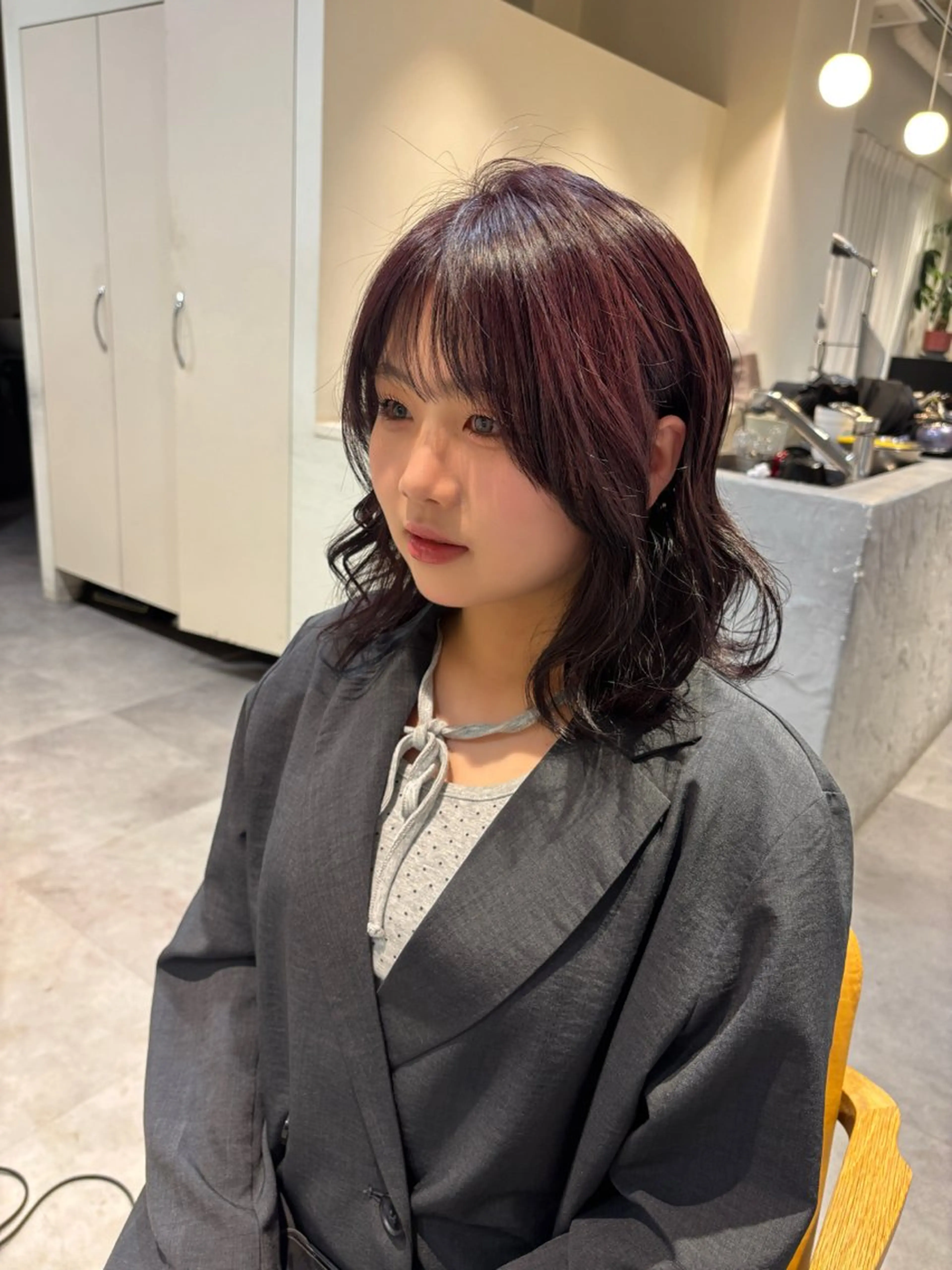ミディアム カラー ヘアカラー トリートメント roka ʜᴀʀᴜᴋᴀのヘアスタイル