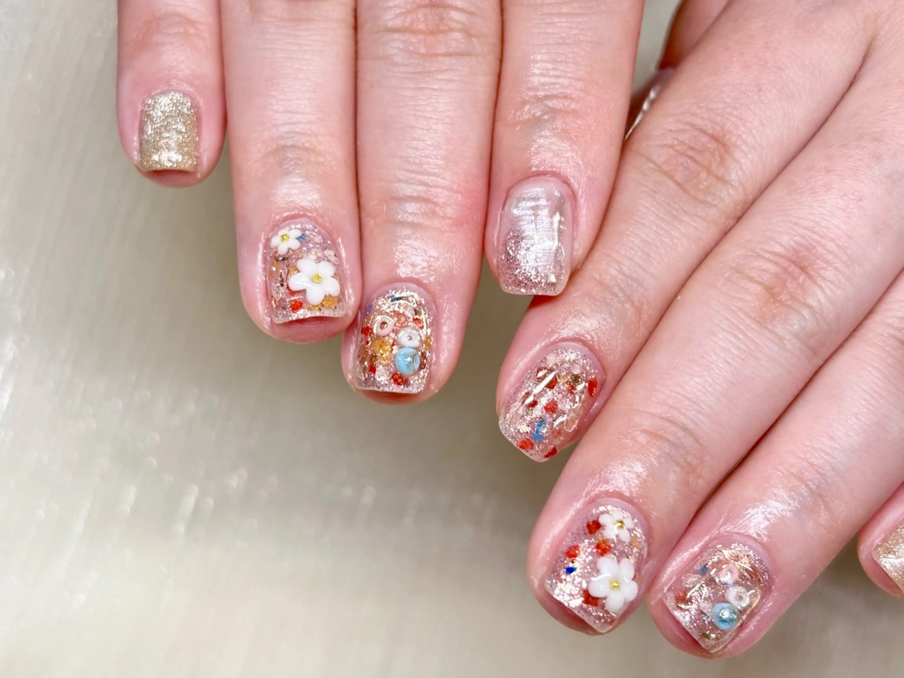 ネイル ニュアンスネイル 春ネイル ハンドネイル ハンドケア ETE LUNA NAILのネイルデザイン