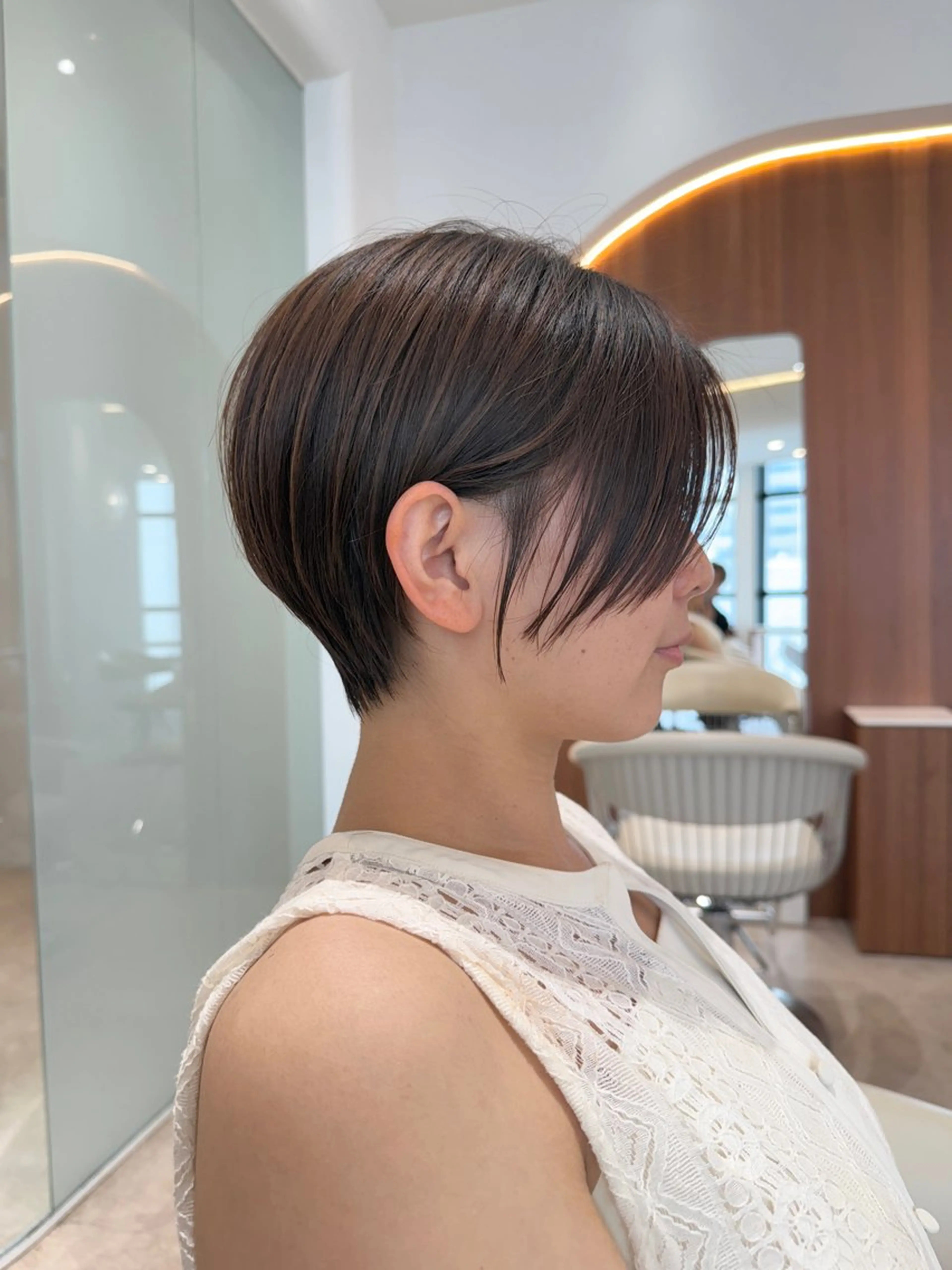 ショート カラー ショートボブ ショートレイヤー ハンサムショート 丸みショート ボブ カット ヘアカラー トリートメント 田中航平/渋谷ボブ/ レイヤーボブのヘアスタイル