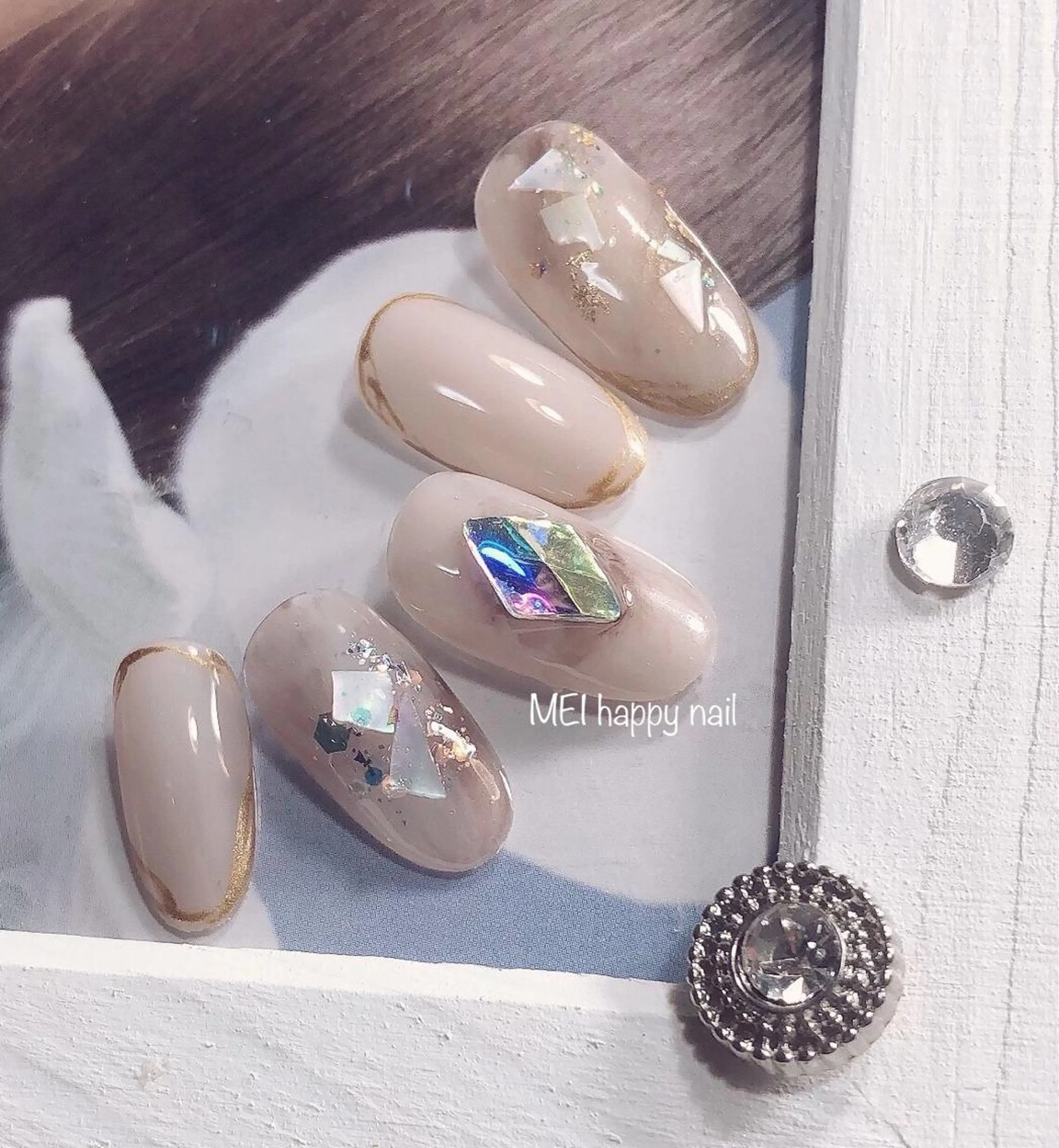 ネイル 北浦和 自爪育成ケアのネイルデザイン