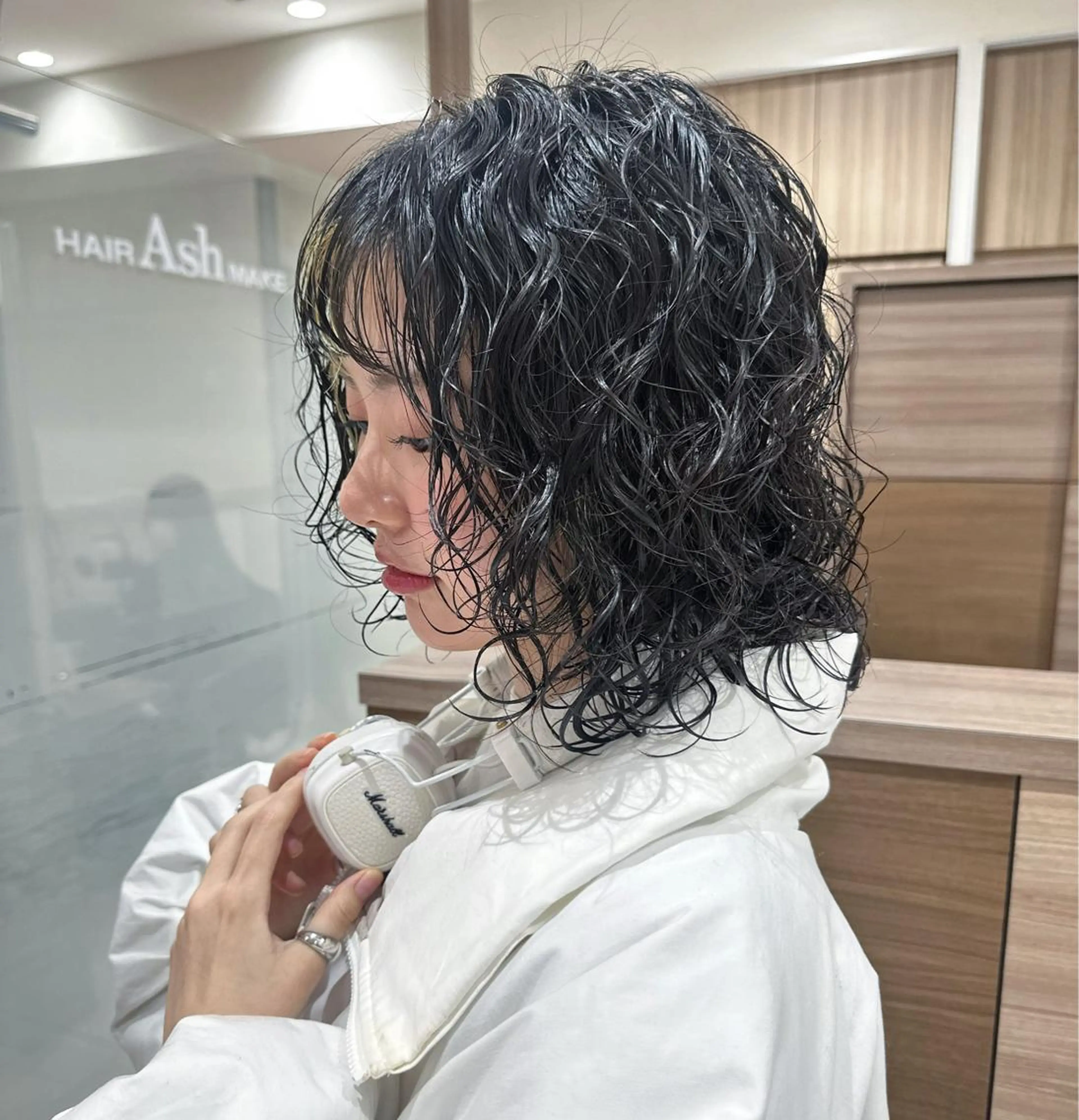 セミロング パーマ ブリーチパーマ 🎀Rumiのヘアスタイル