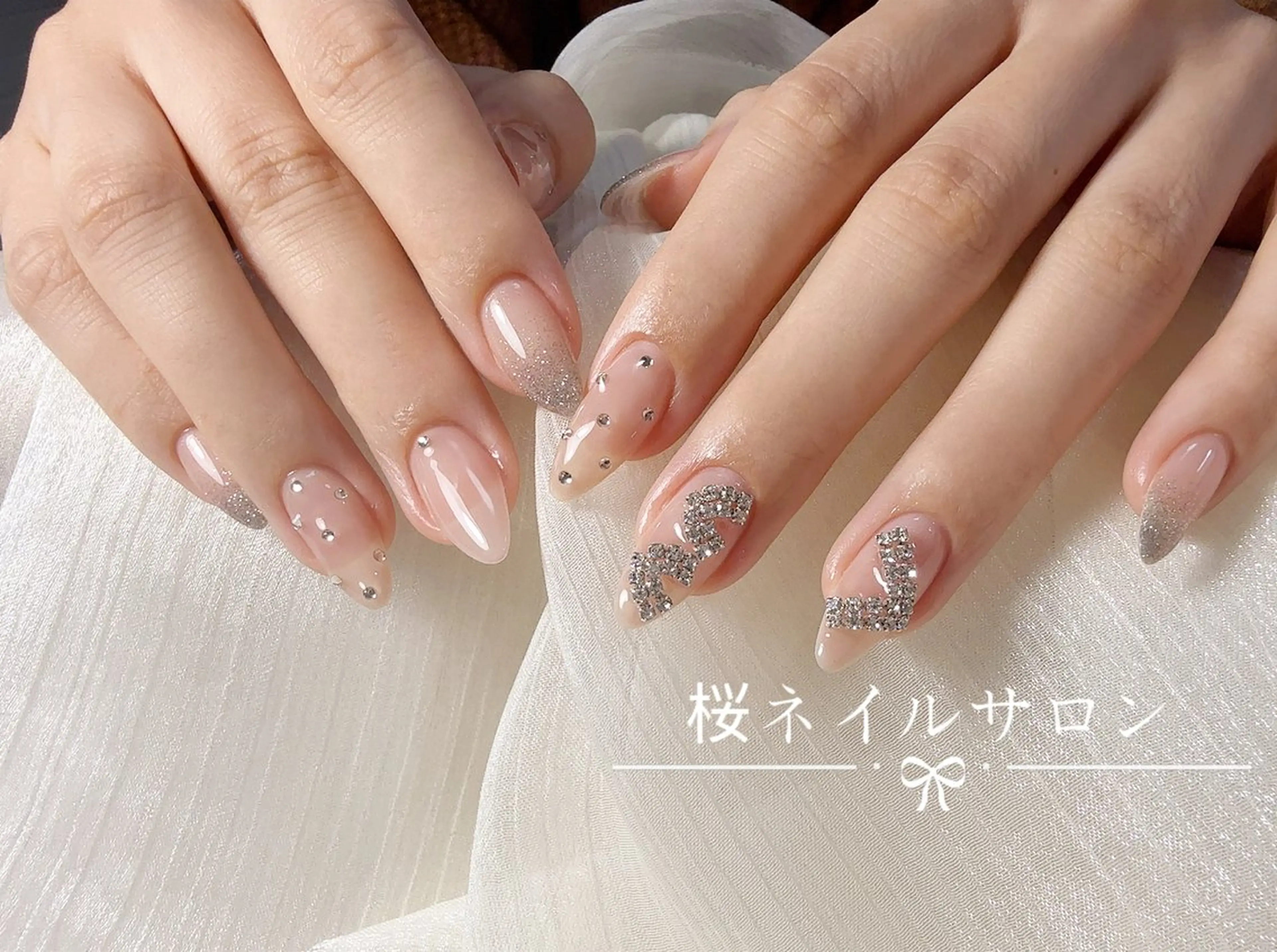 ネイル アートネイル フットネイル フレンチネイル ジェルネイル ニュアンスネイル ハンドネイル 桜 ネイルのネイルデザイン