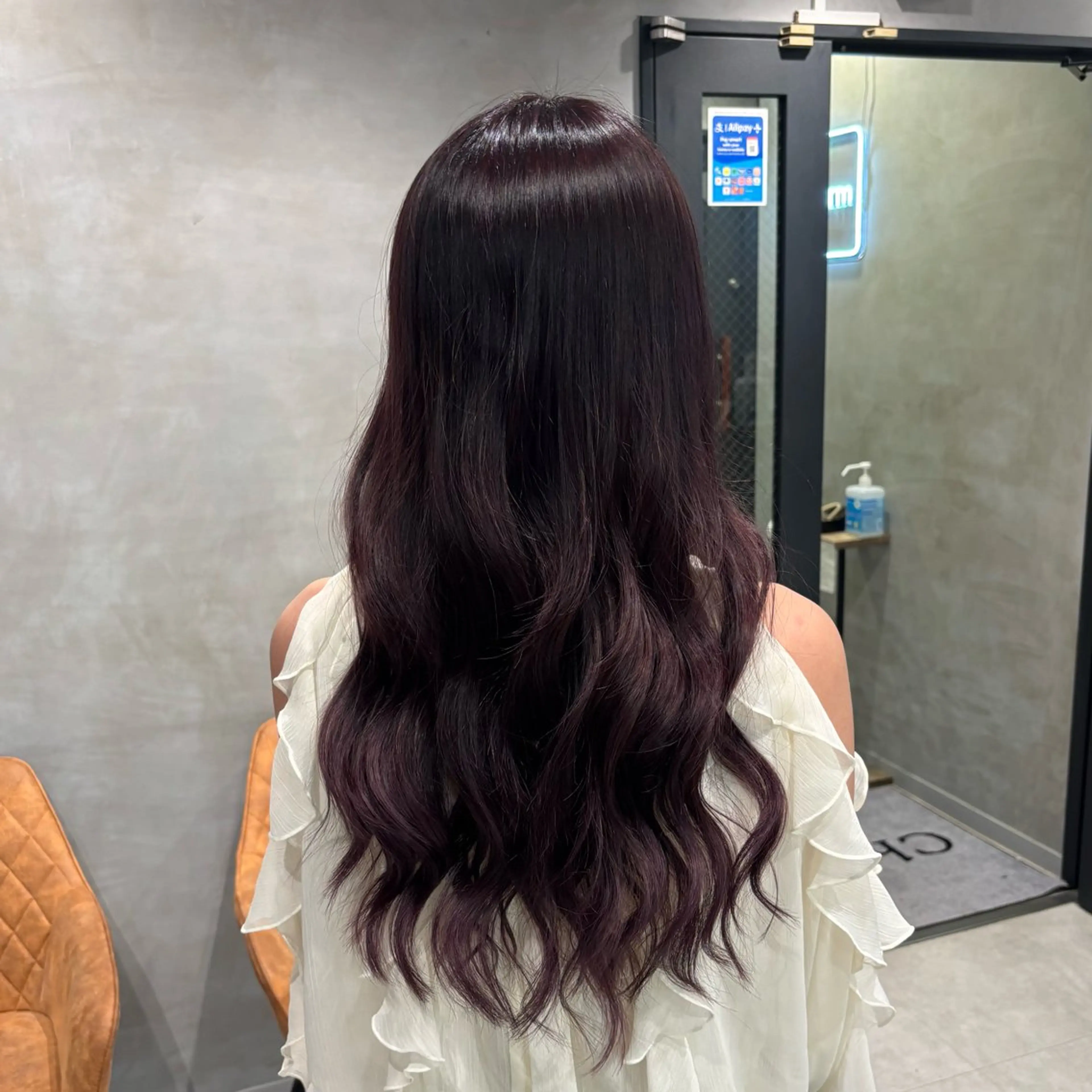 ロング カラー ブリーチ ディープラベンダー ラベンダーカラー 似合わせカット ヘアカラー 艶カラー✨️縮毛矯正 ×耳ツボ💠mamiのヘアスタイル