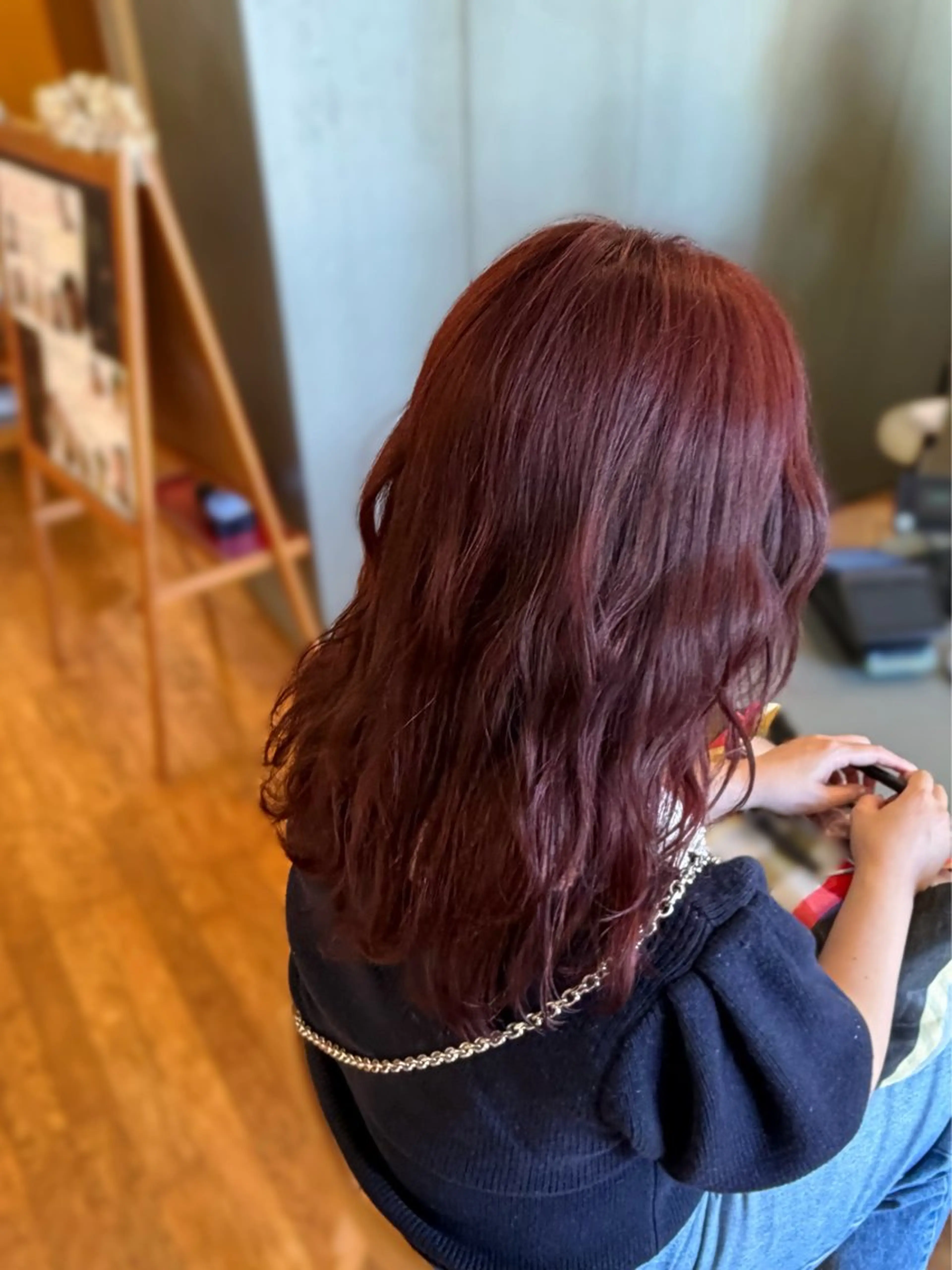 ロング カラー ヘアカラー トリートメント みはる ／暖色カラーのヘアスタイル