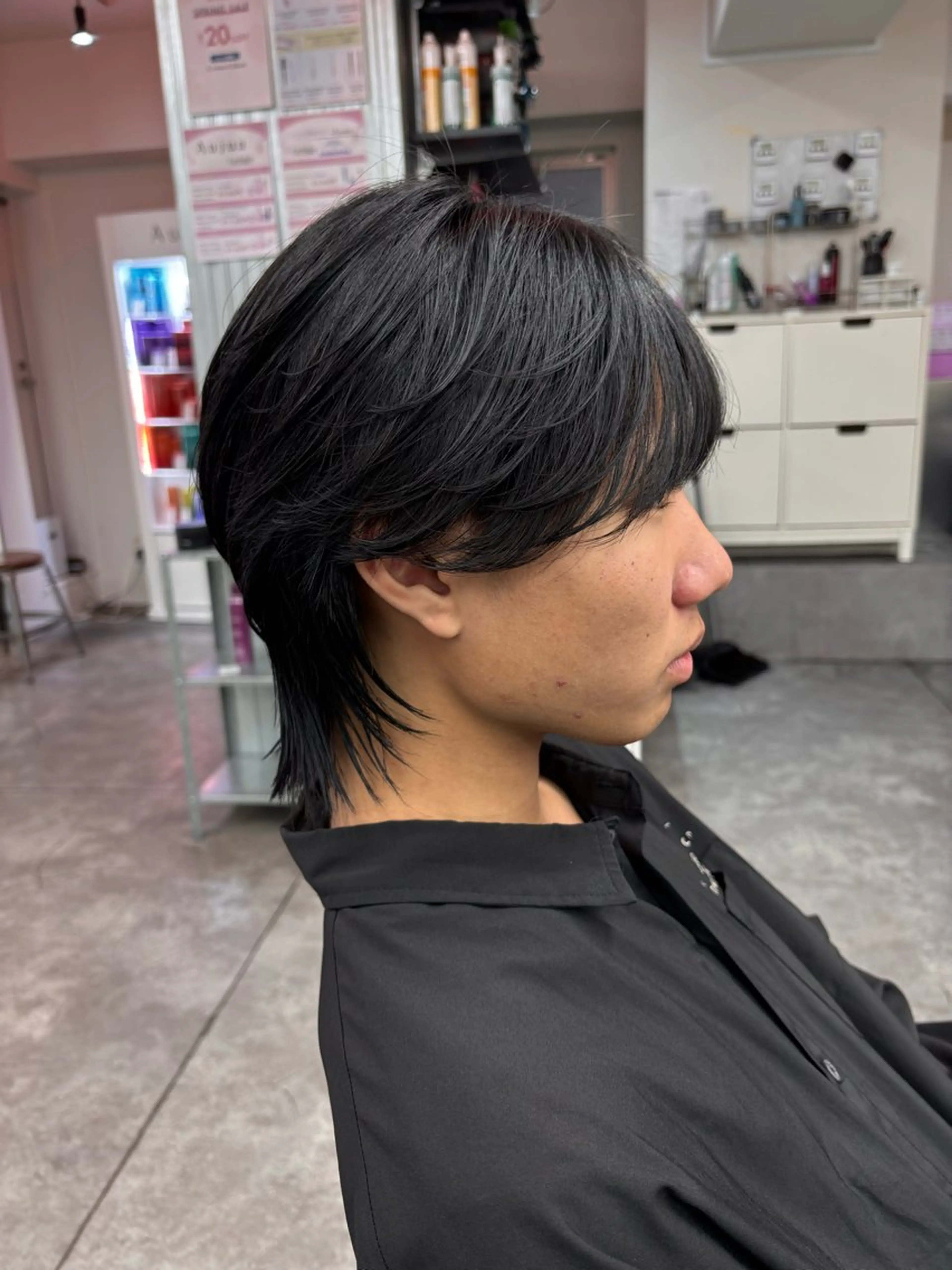 パーマ メンズ メンズ韓国風 メンズウルフカット ウルフカット カット ヘアセット メンズ特化モテヘア 🌙Nanakaのヘアスタイル