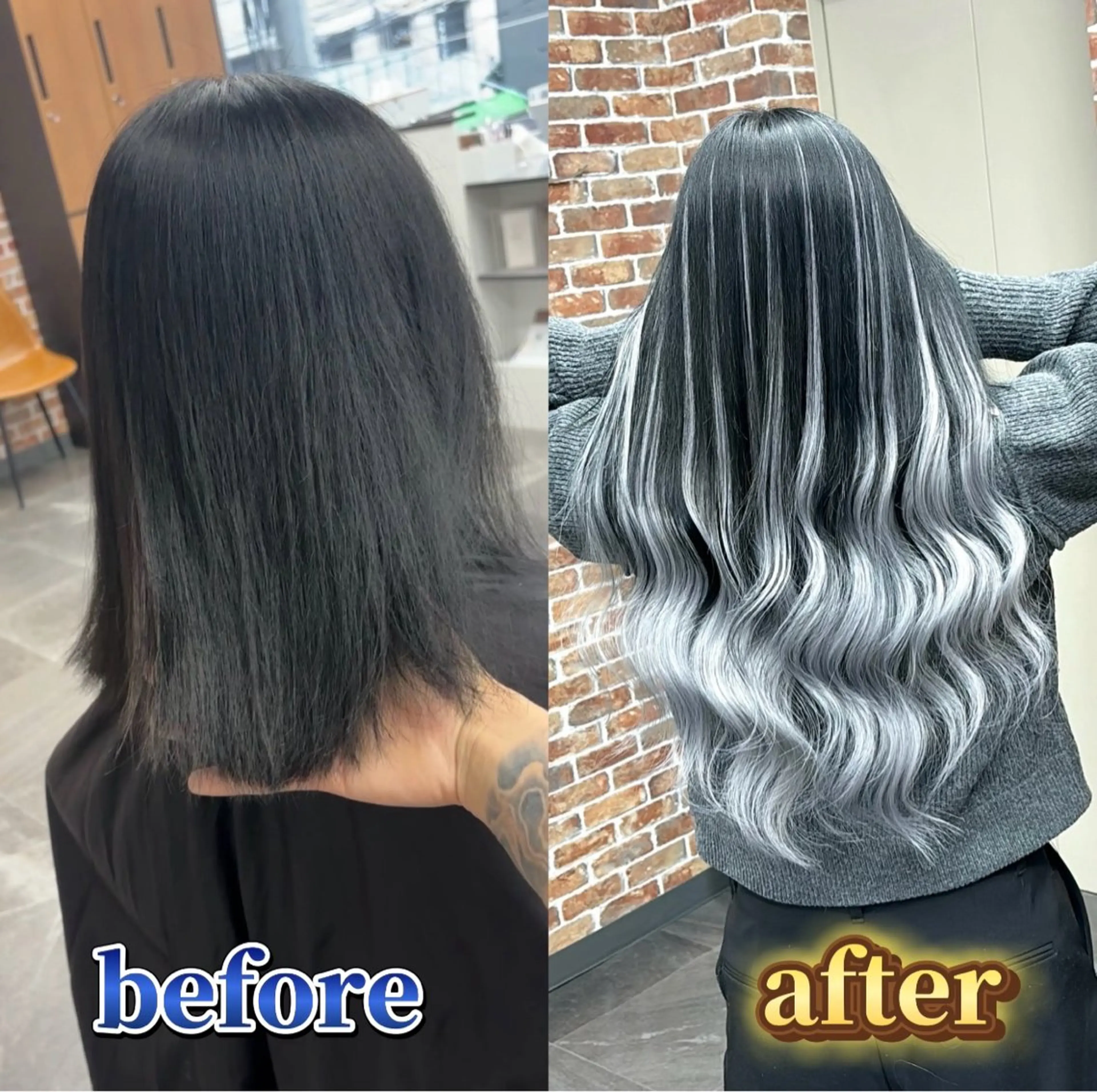 ロング カラー カット ヘアカラー エクステ ギャルの革命児 秀斗のヘアスタイル