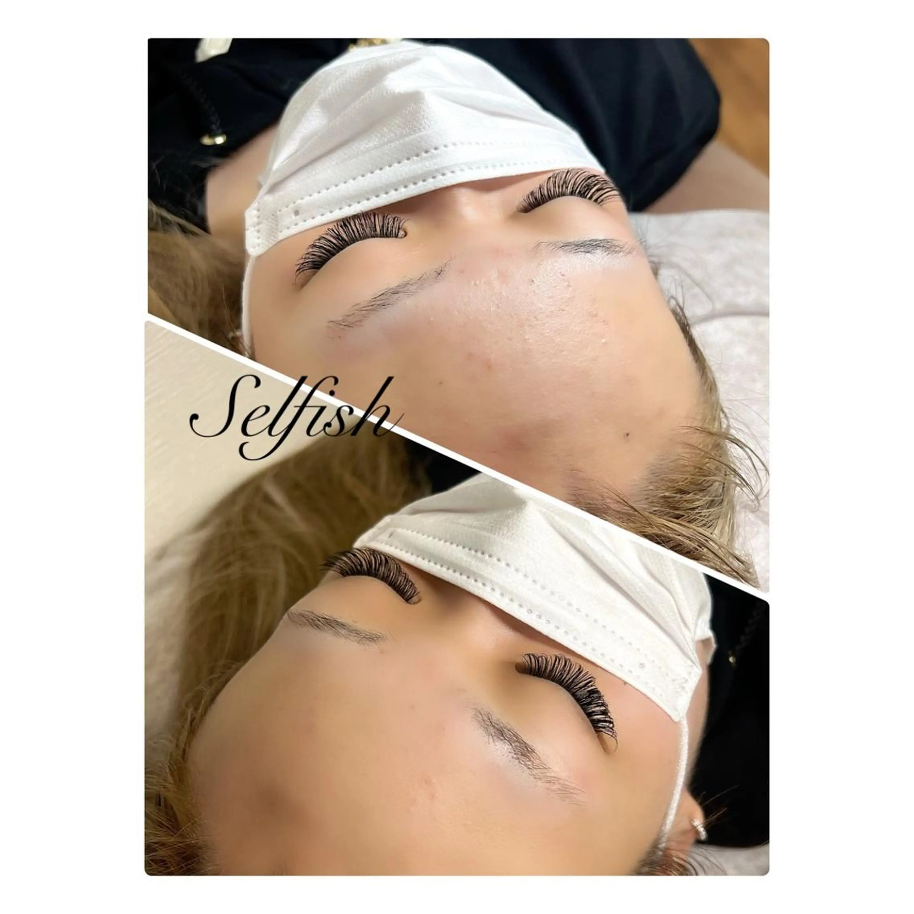 マツエク・マツパ 付け放題 フラットラッシュ マツエク . Selfishのマツエク・マツパデザイン