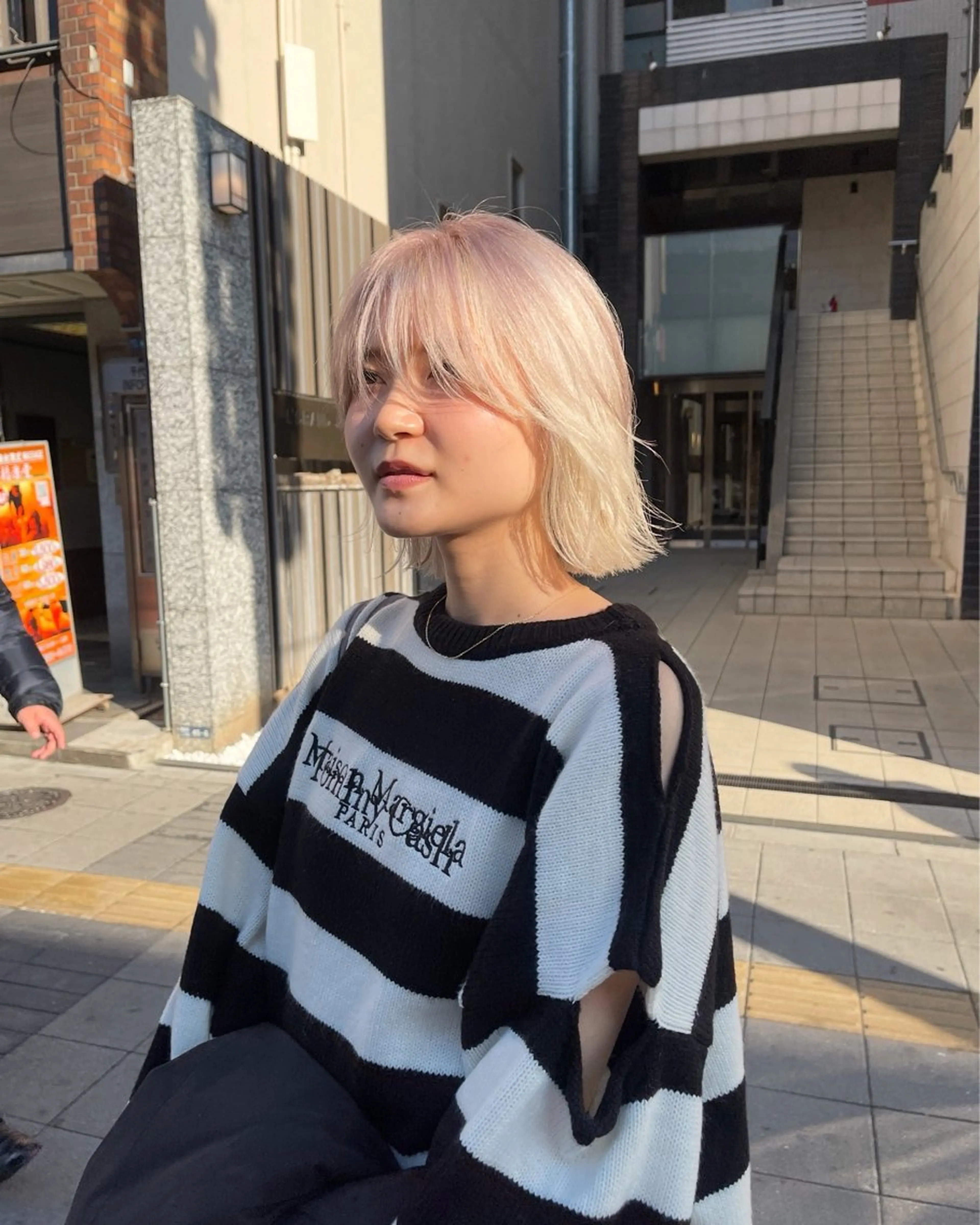 ミディアム カラー ベージュカラー ブリーチ ケアブリーチ ハイトーンカラー ホワイトベージュ カット ヘアカラー トリートメント PALAN K-Beauty SHINJUKU所属・“ミニモ最高評価獲得 “代表"Kohei"のヘアスタイル