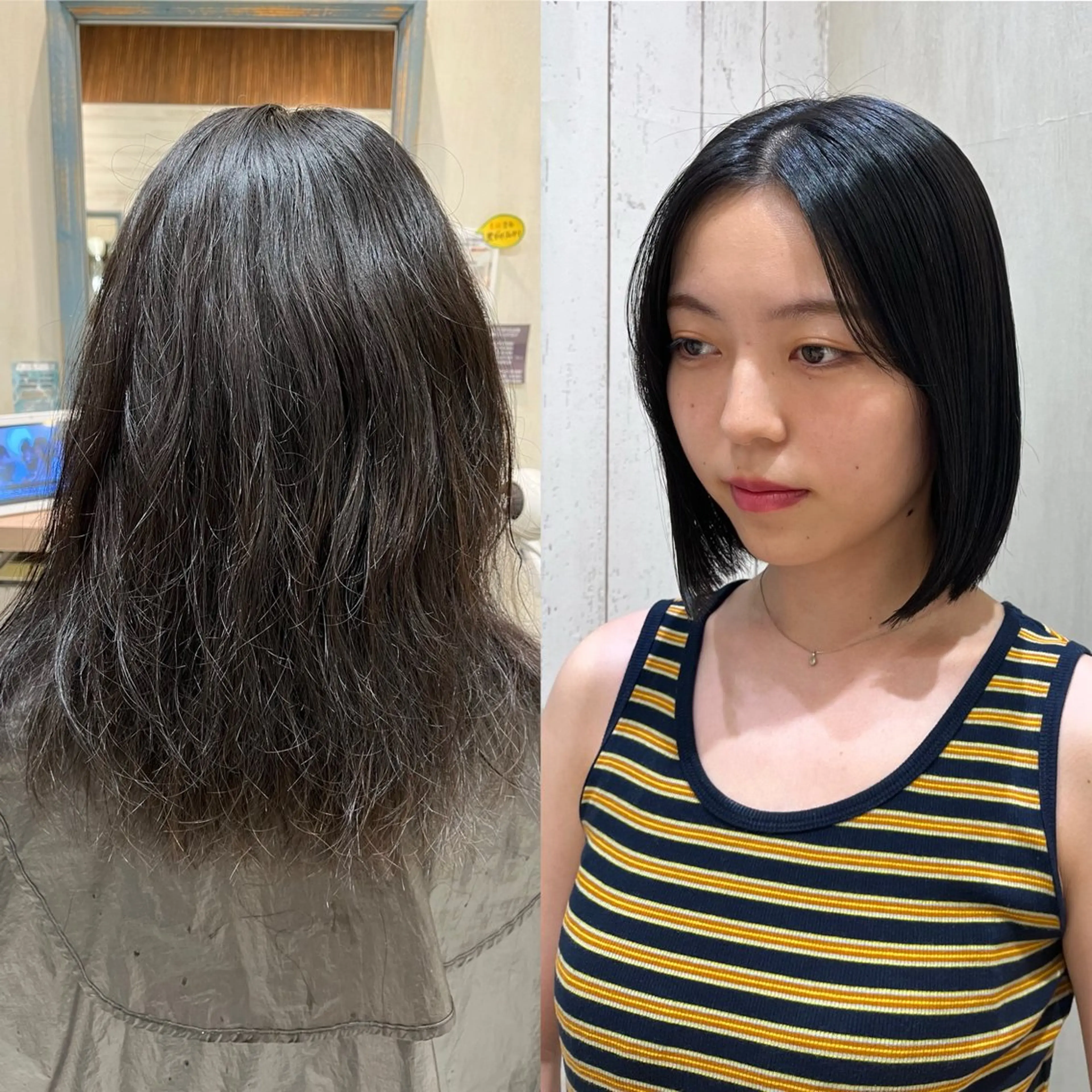 ミディアム カット 縮毛矯正 こうき/前髪割れ癖 改善/カット/カラーのヘアスタイル