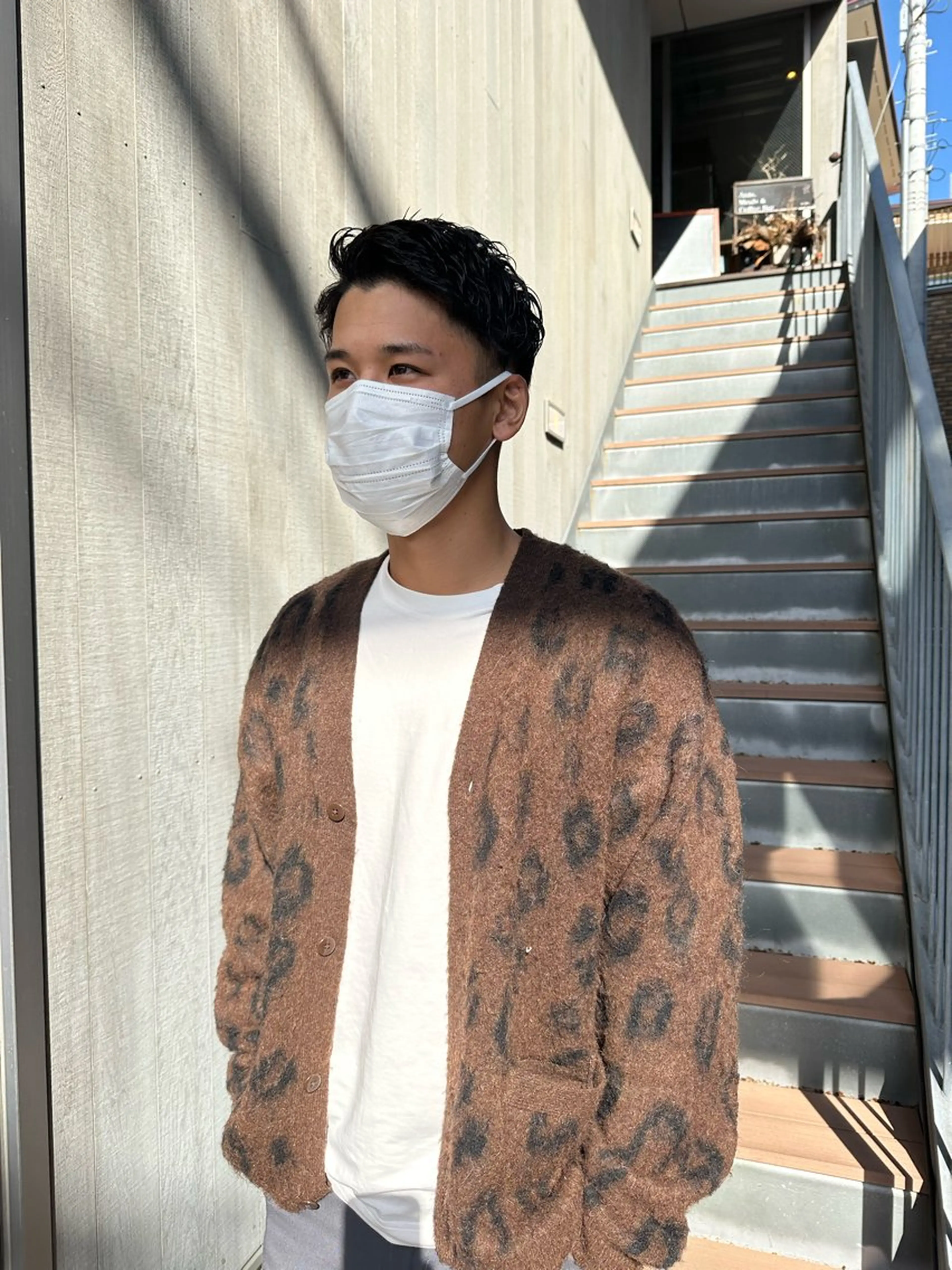 ショート パーマ メンズ 似合わせレイヤー 海外風レイヤーmioのヘアスタイル