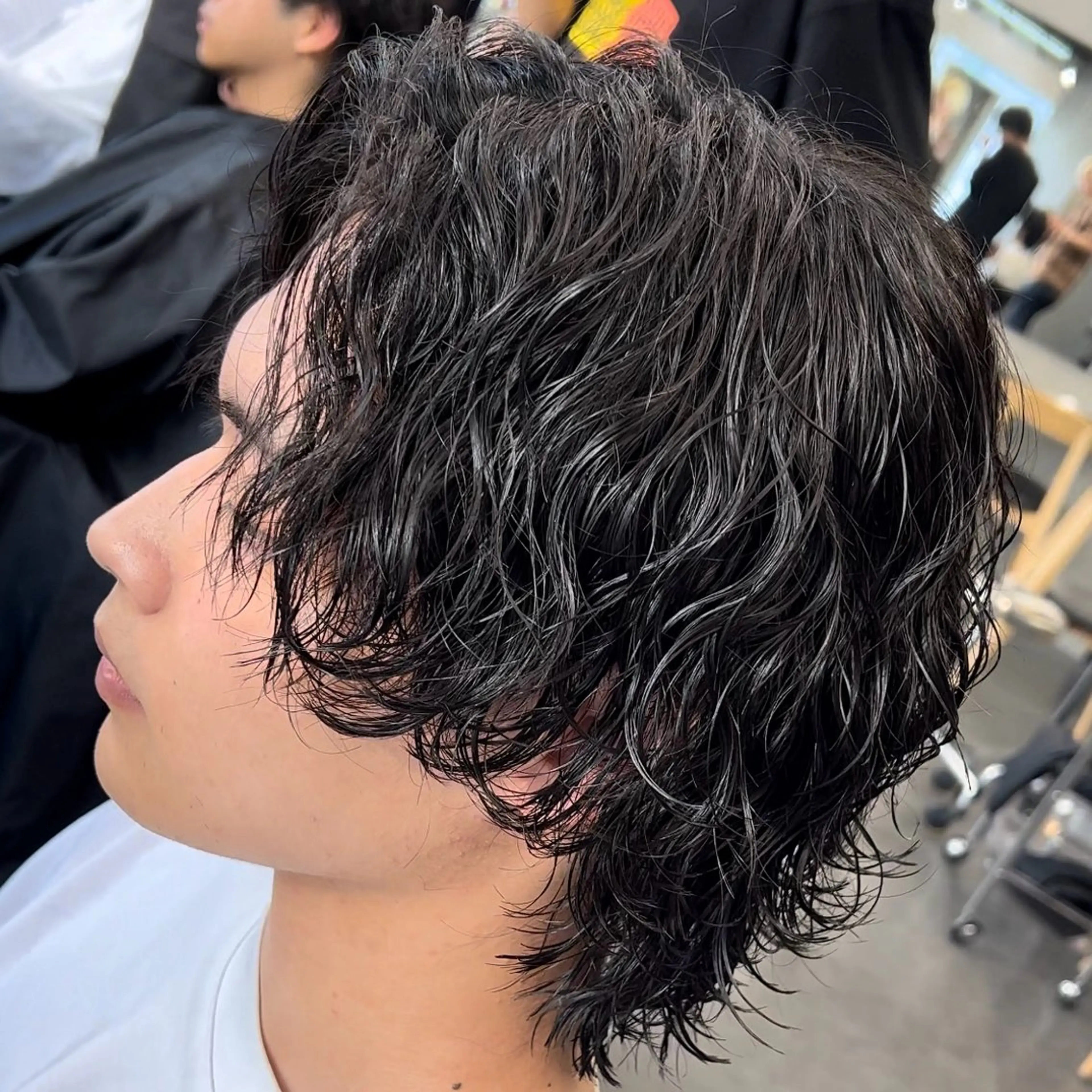 セミロング パーマ ヘアアレンジ メンズ fifth 石川 凪のヘアスタイル