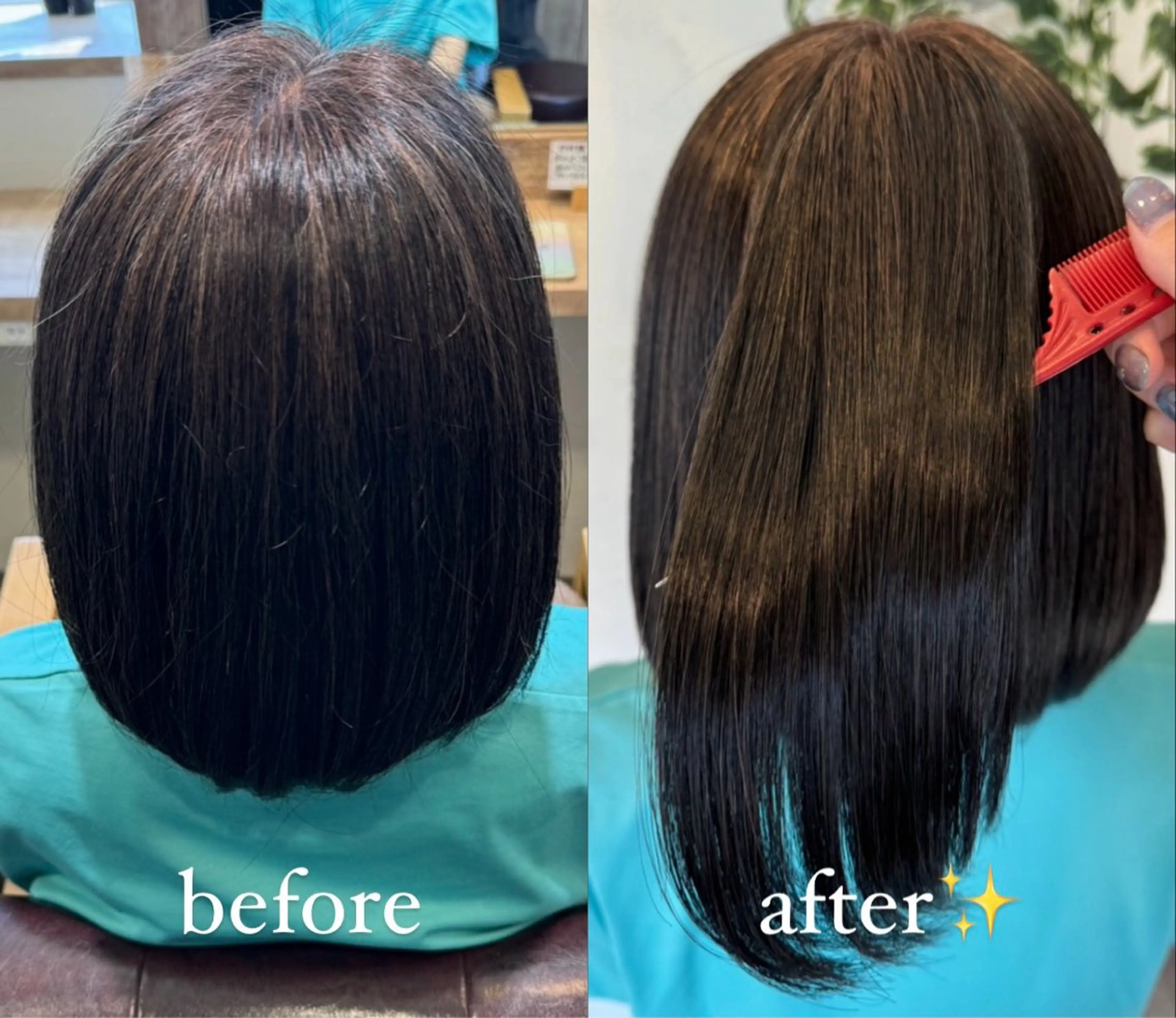 ミディアム カット 縮毛矯正 トリートメント opsia所属・艶カラー×レイヤー Natsumiのヘアスタイル