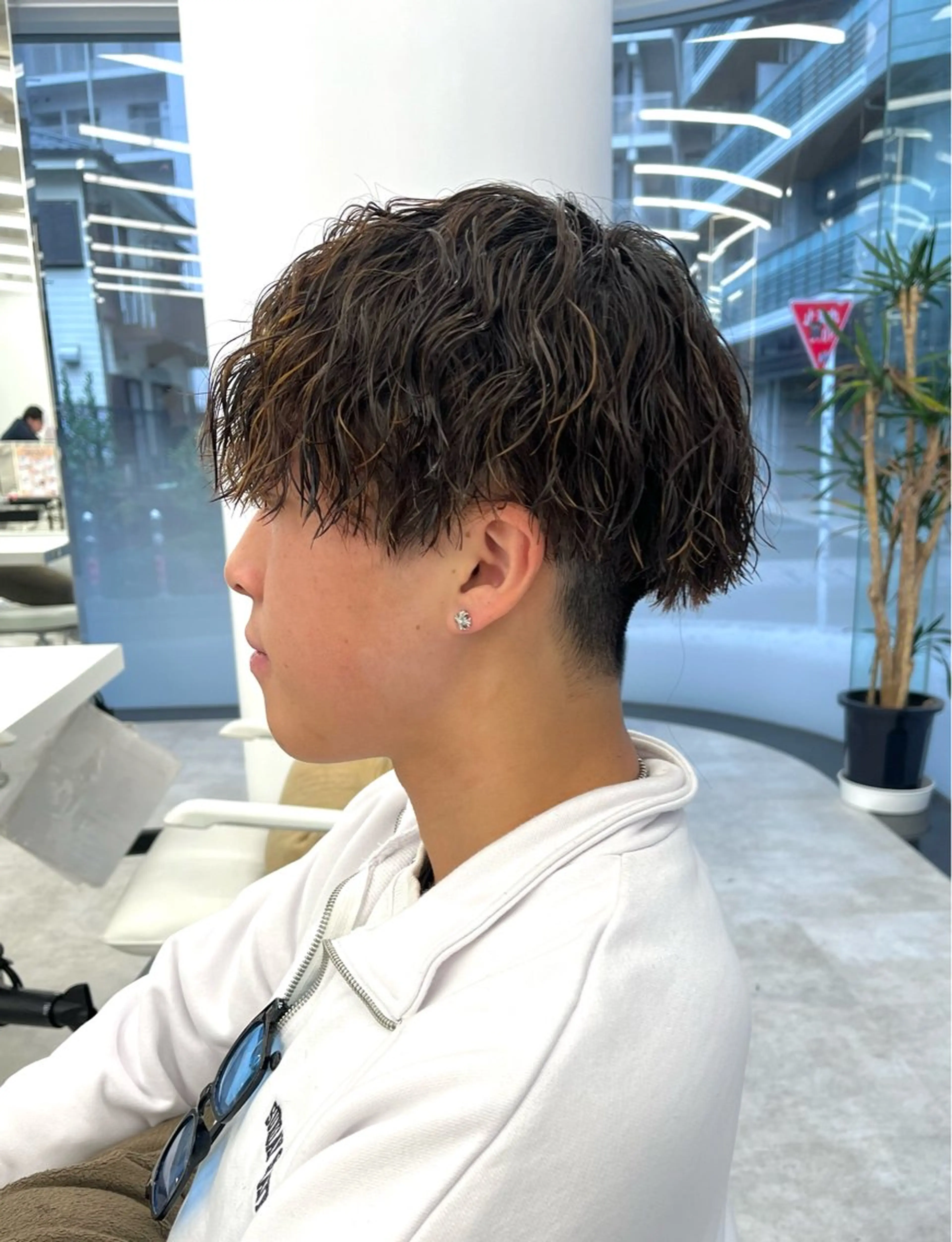 ショート カラー パーマ メンズ 森龍馬 メンズ専門美容師のヘアスタイル