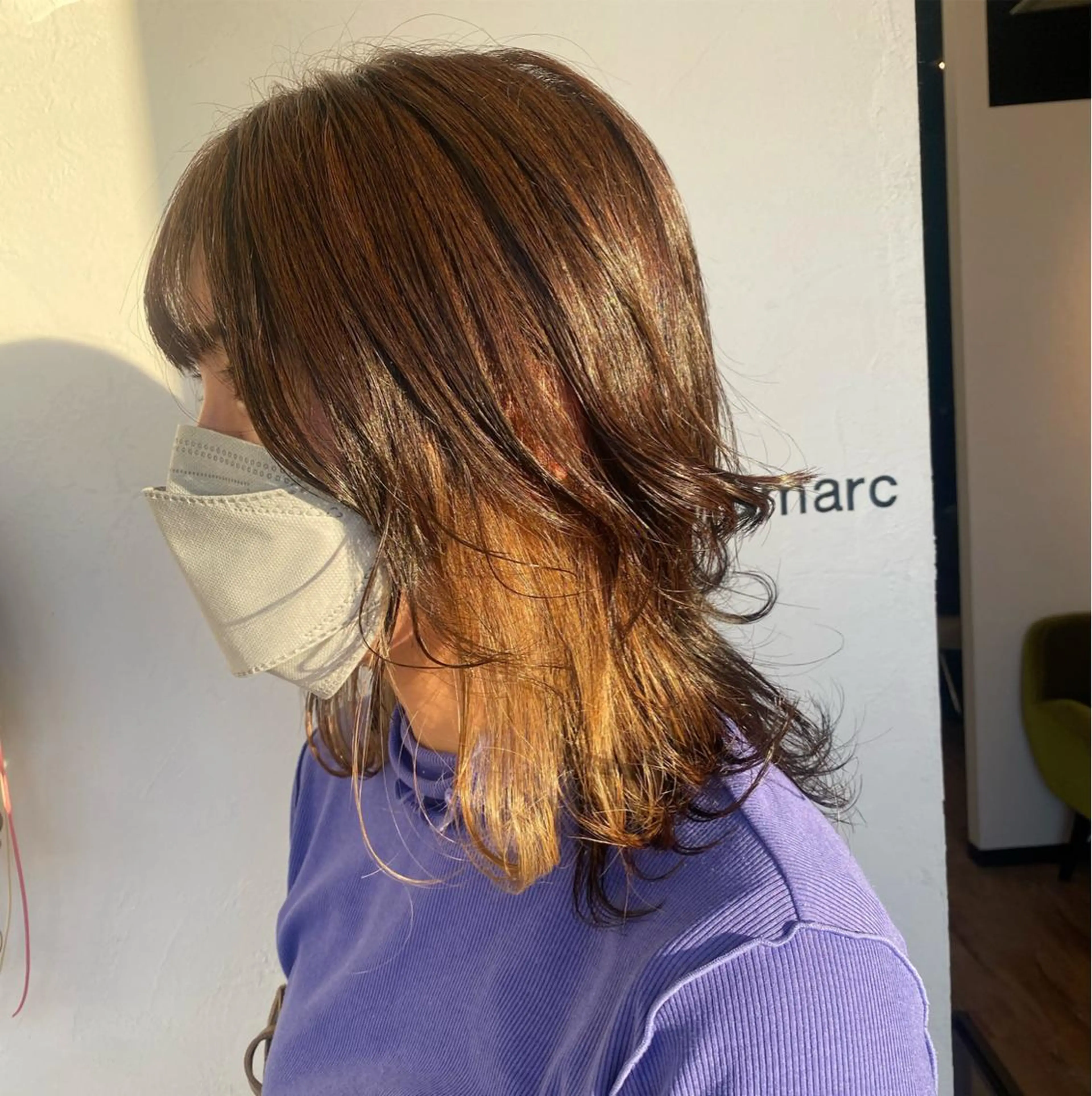 ミディアム レイヤーカット 丸山 純奈のヘアスタイル