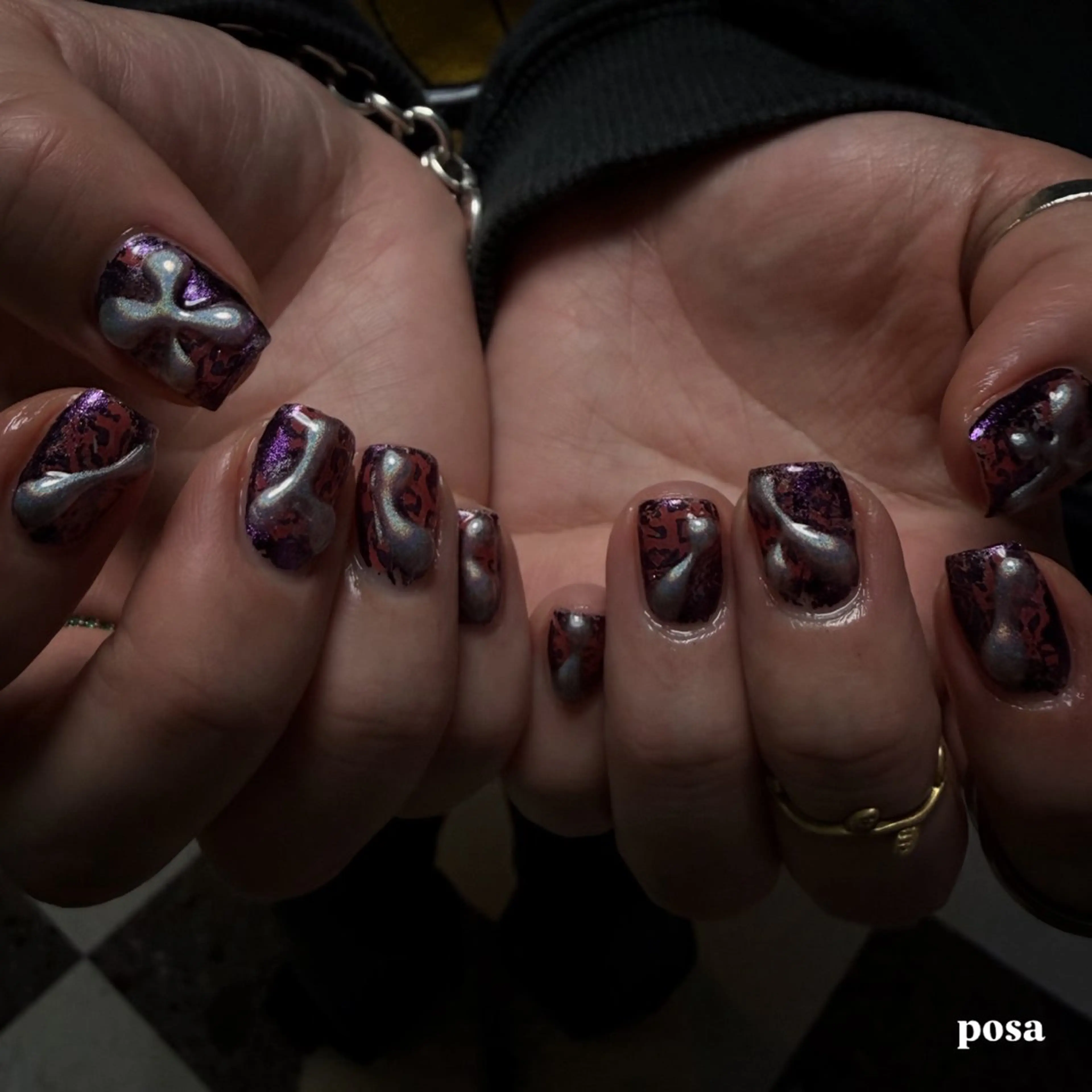 ネイル シンプルネイル ハンドネイル posa nail モエミのネイルデザイン