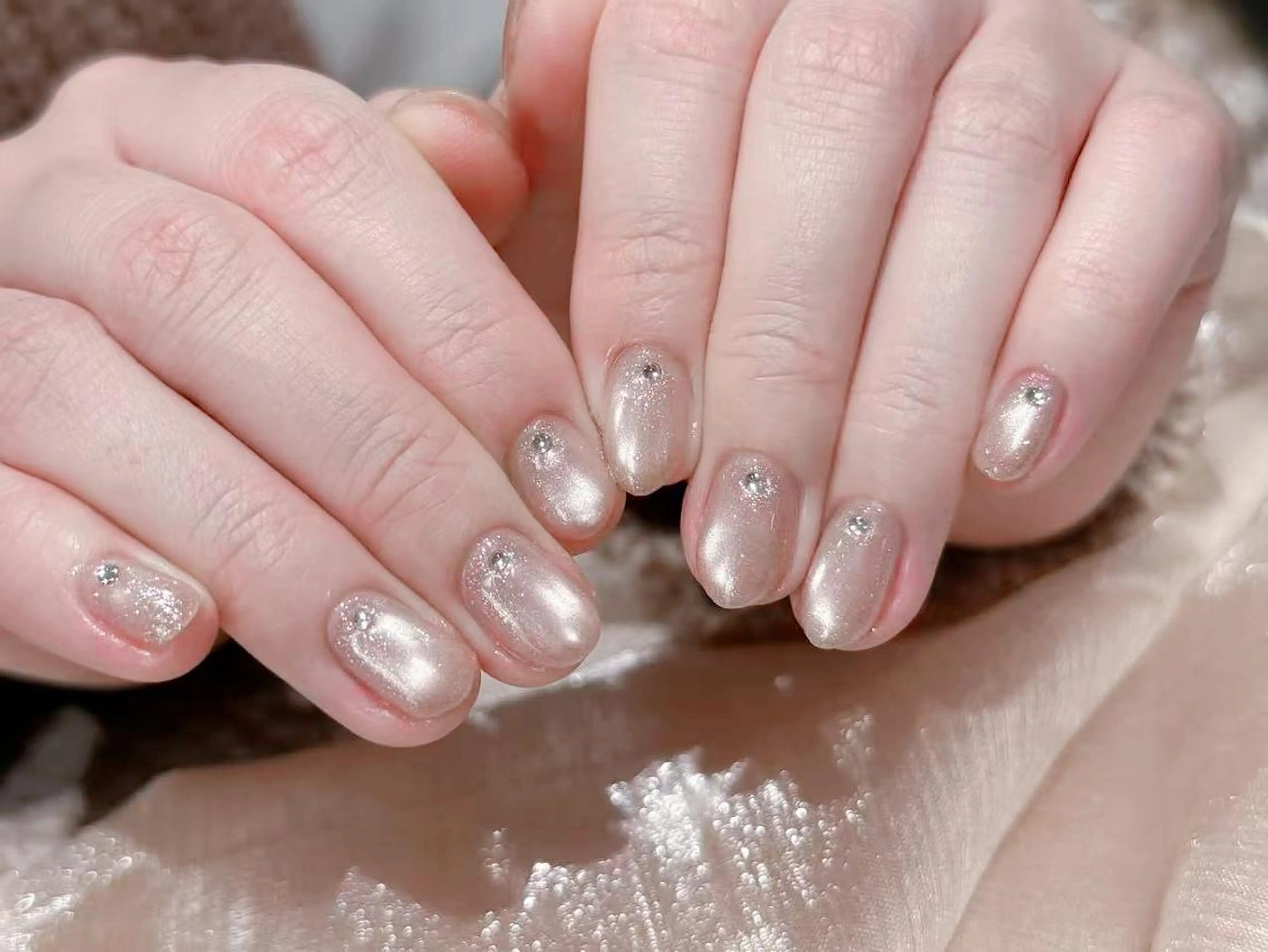 ネイル チークネイル 長さ出し フレンチネイル グラデーション マグネットネイル ハンドネイル ハンドケア 💕Dreamy KIYO💕のネイルデザイン